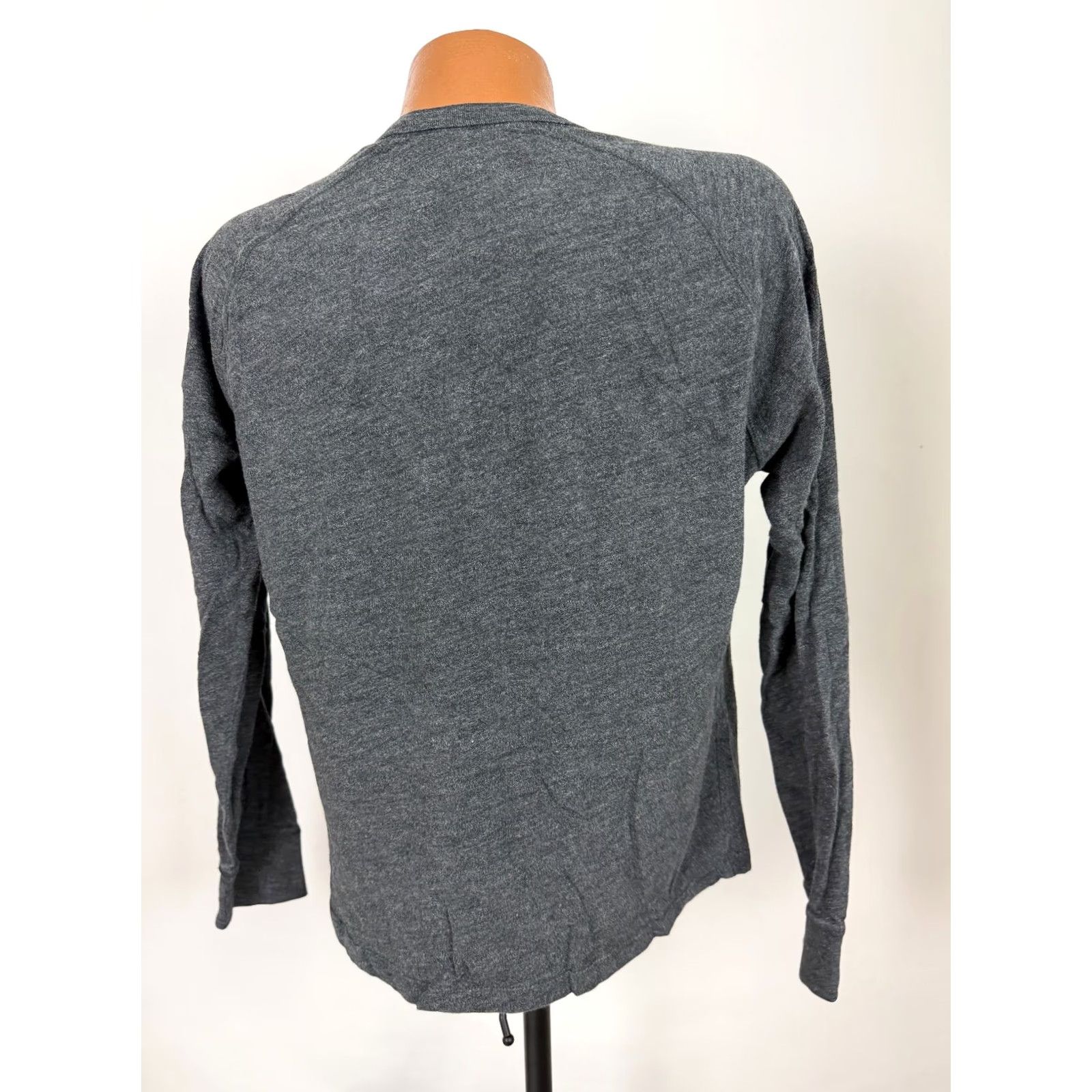 Gap Gap Henley Shirt Men Medium Minimal Heather Charcoal Cotton Outdoors Long Sleeve Size US M / EU 48-50 / 2 - 6 Thumbnail