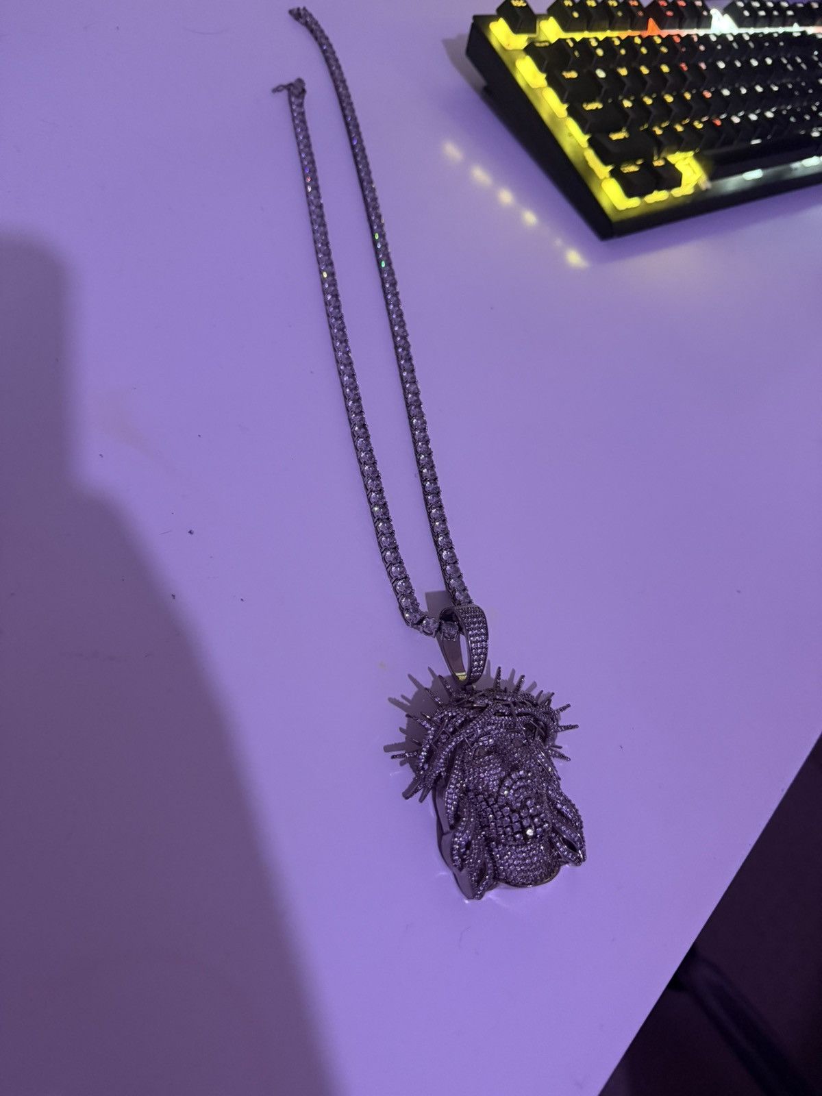 Other Jesus Christ Iced Out Diamond Pendant necklace Size ONE SIZE - 5 Thumbnail