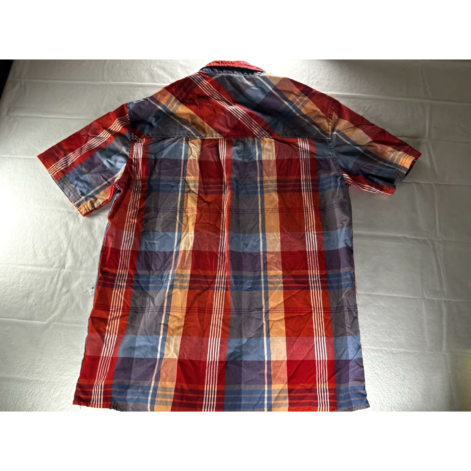 Southpole Southpole Shirt Mens Medium Short Sleeve Button Up Red White Black Plaid" Size US M / EU 48-50 / 2 - 2 Thumbnail