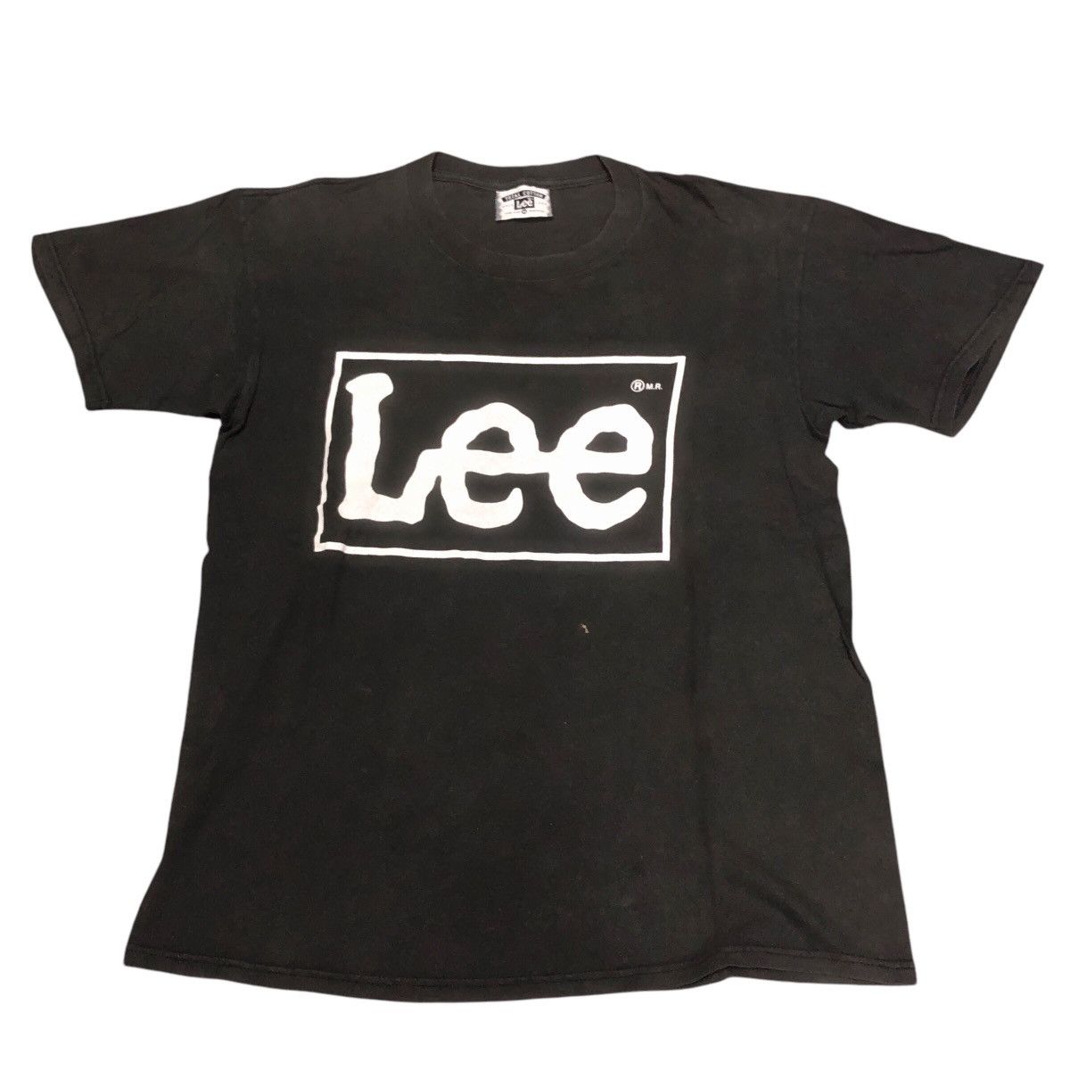 Lee × Vintage Vtg 90s Lee Big Box Logo Tshirt Size US M / EU 48-50 / 2 - 2 Thumbnail
