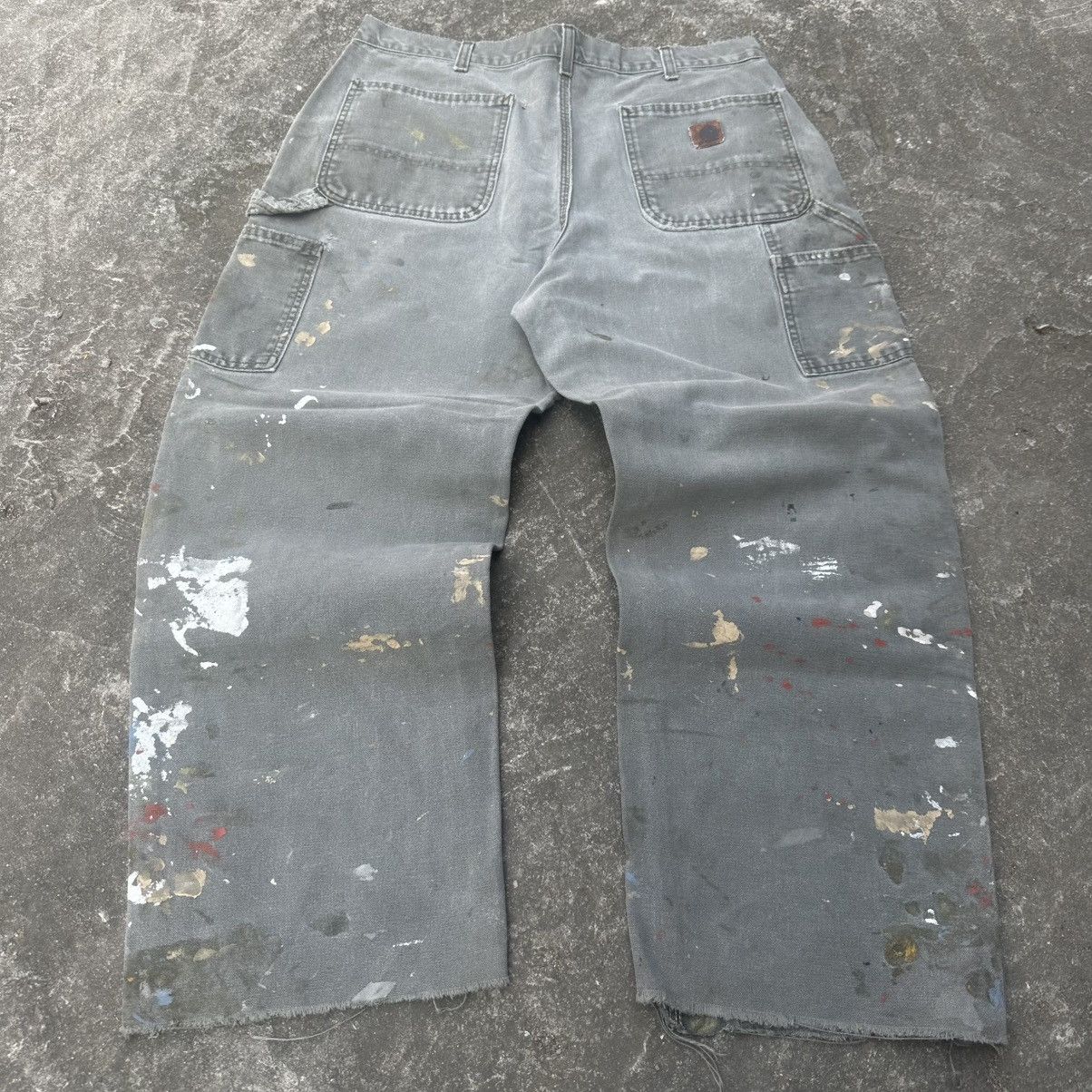 Carhartt × Vintage (36x28.5) Grail Vintage Distressed Carhartt Carpenter Moss Size US 36 / EU 52 - 12 Thumbnail