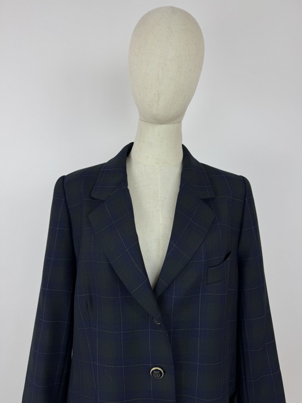 Other Delmod Blazer Wool blend Plaid Jacket Vintage Preppy Style Size XL / US 12-14 / IT 48-50 - 2 Thumbnail