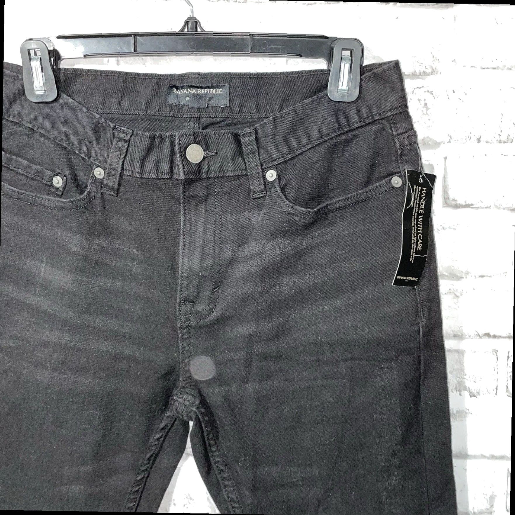 Banana Republic Banana Republic Skinny Jeans Womens Extra Large XL Black Cotton Blend Size 30" / US 8 / IT 44 - 2 Thumbnail