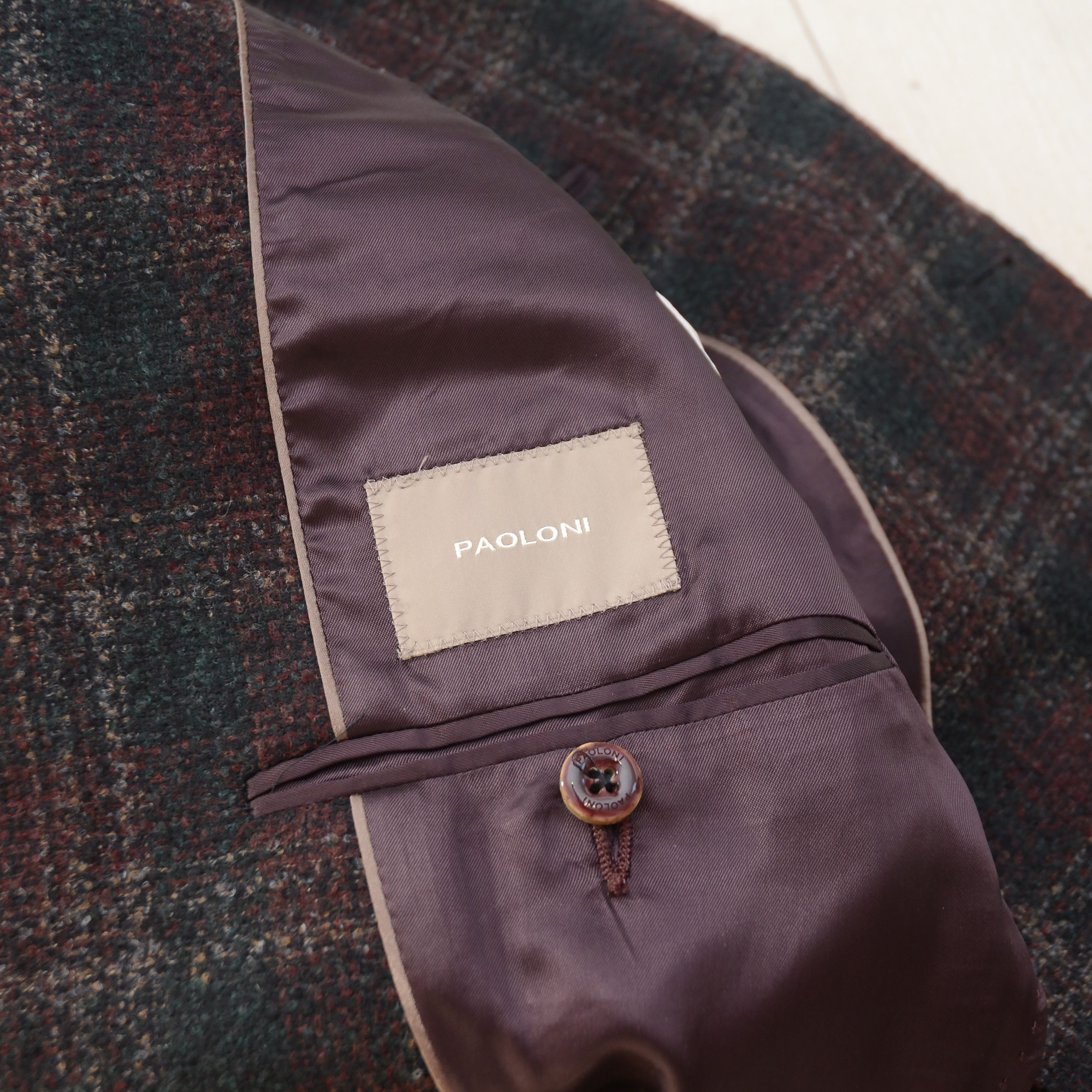 Designer × Paoloni PAOLONI CASUAL MEN BLAZER Tweed Check SLIM WOOL Sport Coat Size 36R - 12 Thumbnail
