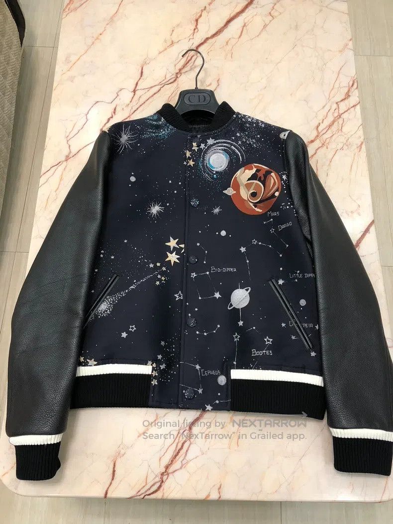 Valentino Cosmic Starry Sky Sheepskin Patchwork Jacket