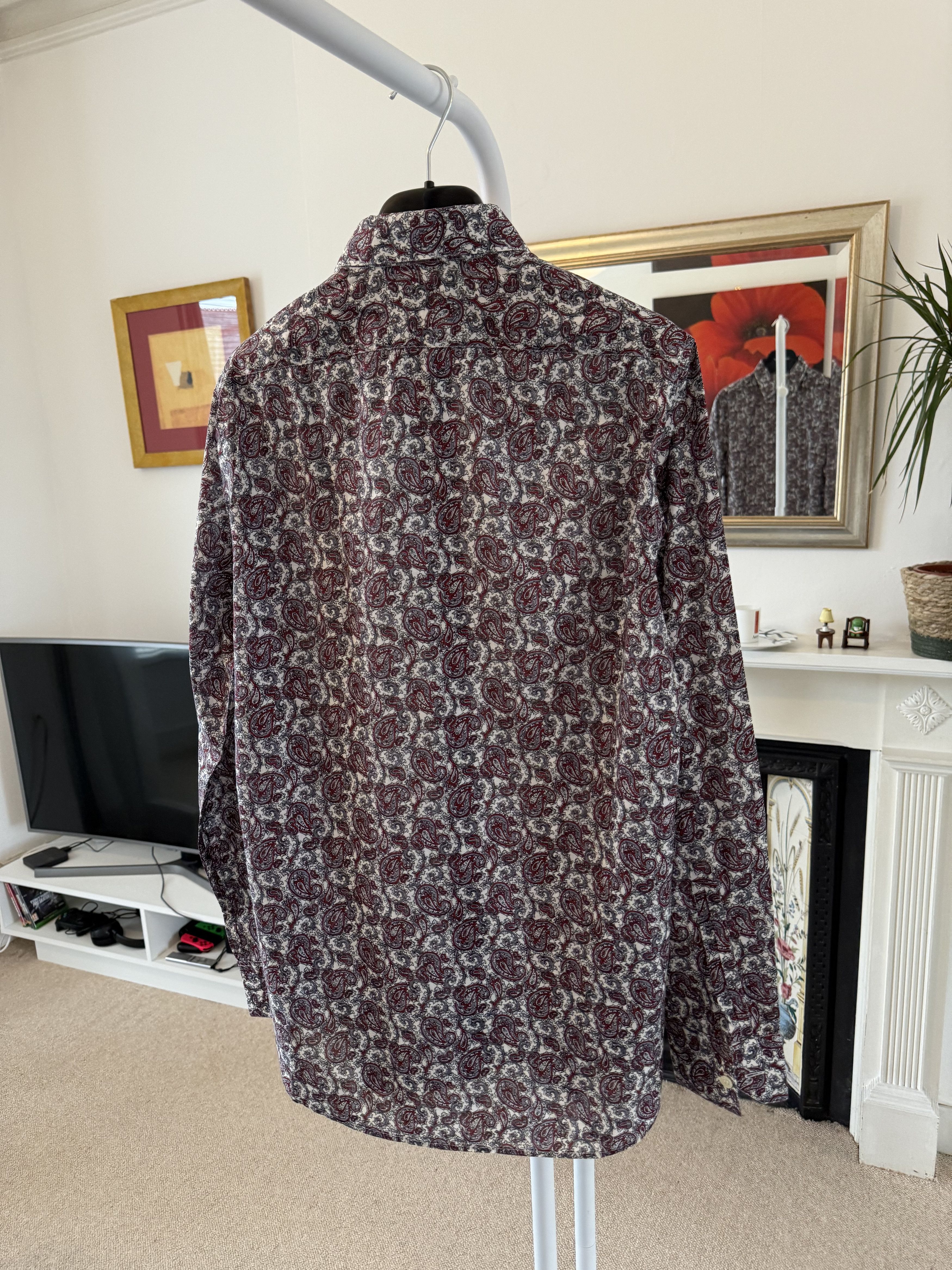 Hedi Slimane × Saint Laurent Paris SS17 Saint Laurent Paisley Shirt Size US M / EU 48-50 / 2 - 4 Thumbnail