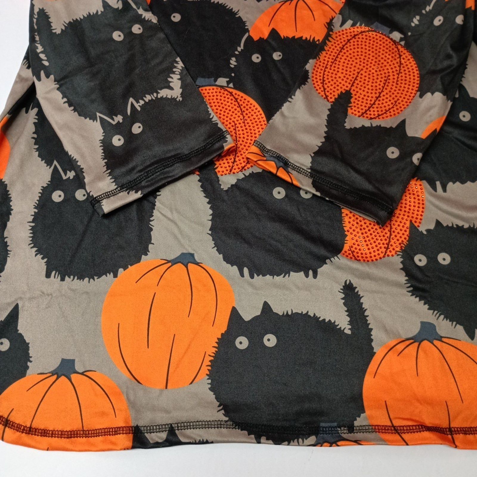 Other Halloween Womens Top Size M Medium Cats & Pumpkins Polyester Size M / US 6-8 / IT 42-44 - 2 Thumbnail