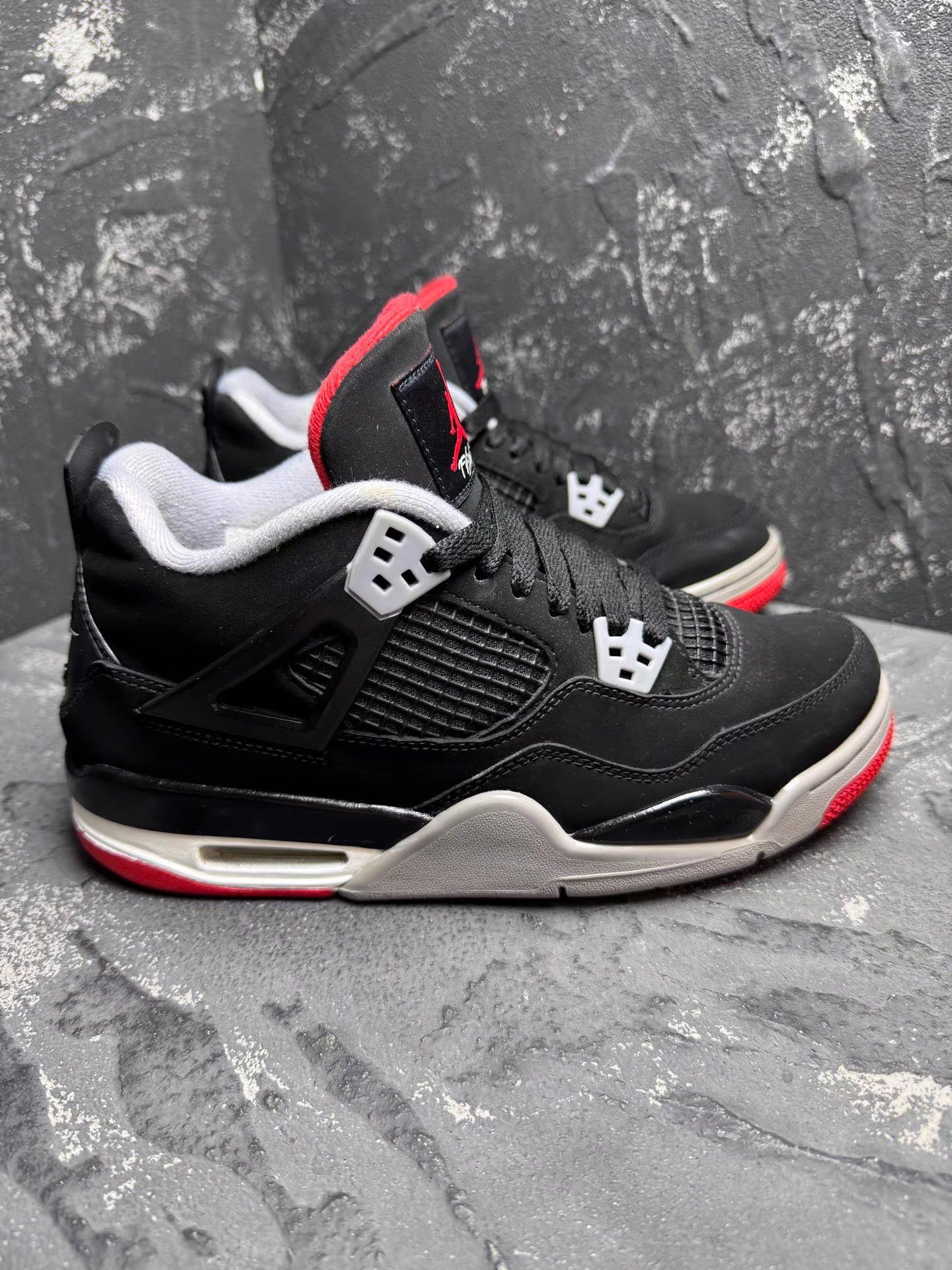Nike Air Jordan 4 Bulls Black Red (2019) Q10 Size US 7 / EU 40 - 6 Thumbnail