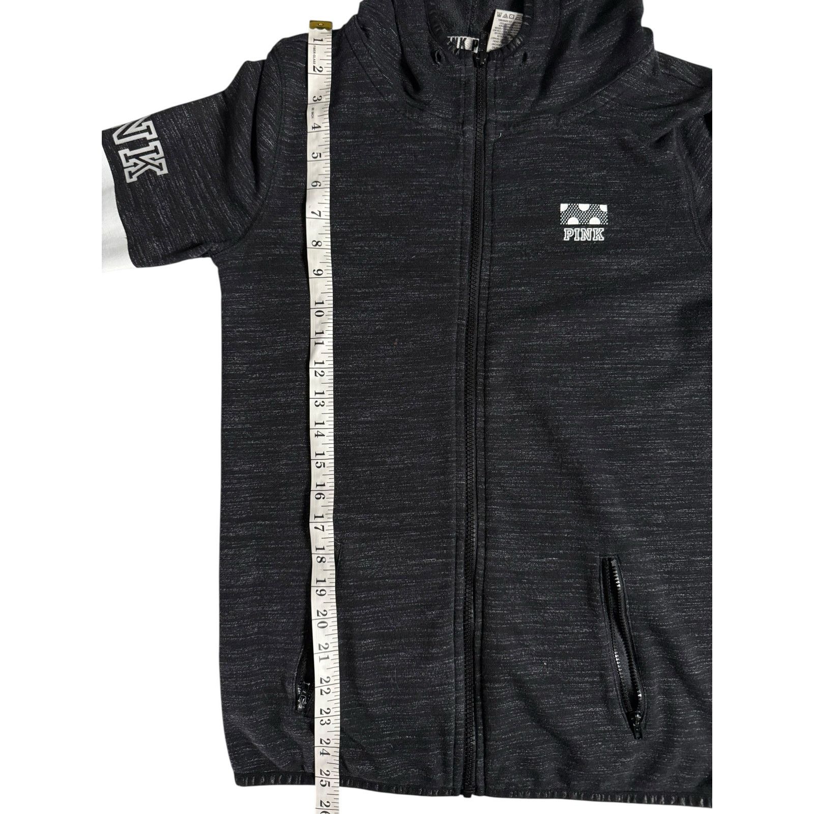Pink PINK Victoria’s Secret Hoodie Small Black Zip Up Sweatshirt Size S / US 4 / IT 40 - 12 Thumbnail