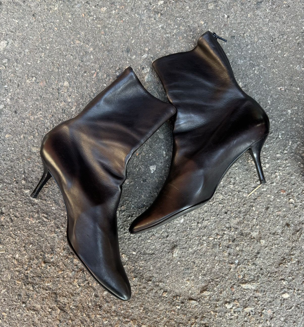 Helmut Lang Helmut Lang women leather high heel boots 39 size black Size US 9 / IT 39 - 8 Thumbnail