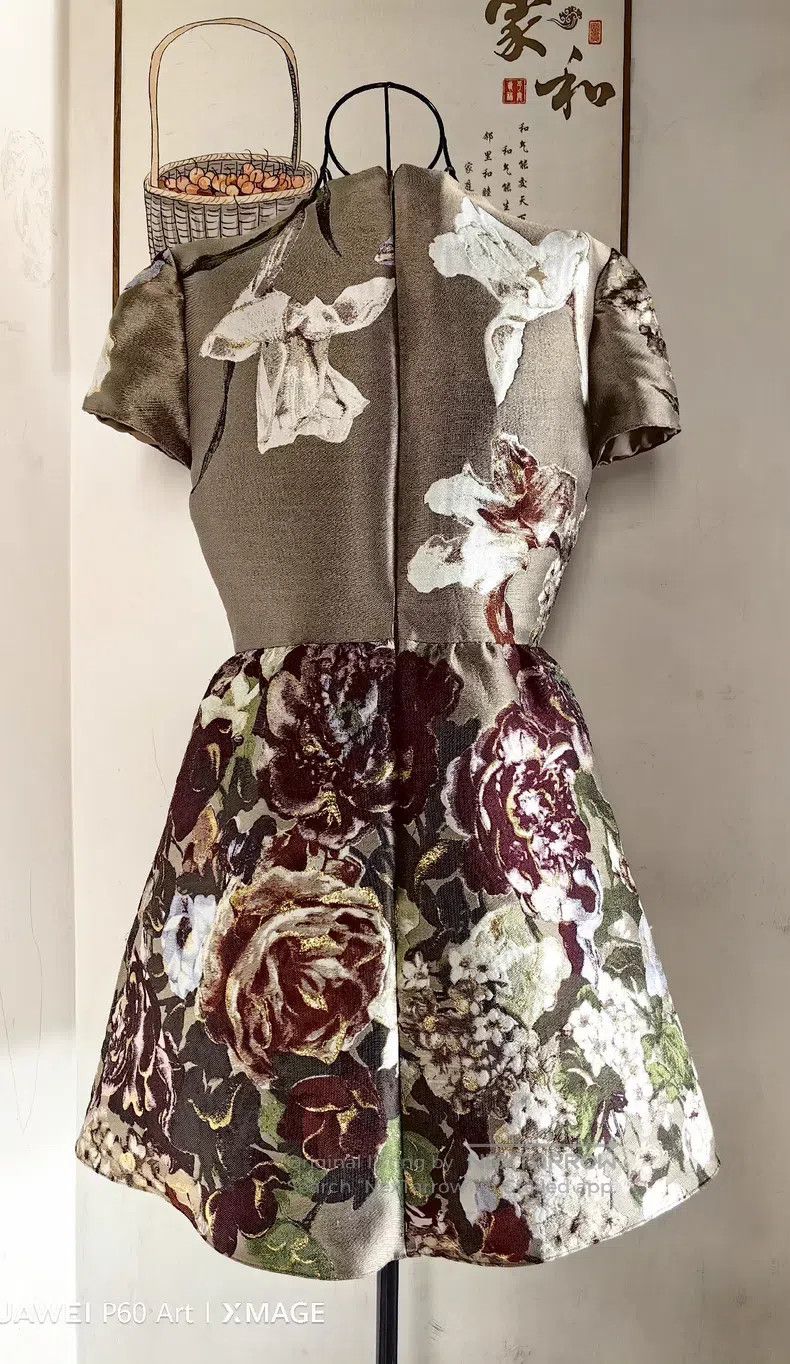 Valentino Valentino Brocade floral short-sleeved dress Size S / US 4 / IT 40 - 3 Thumbnail