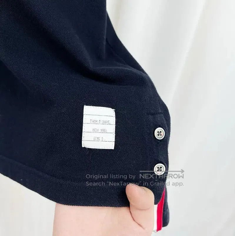Thom Browne Thom Browne Summer Navy Cotton Striped Polo . Size US M / EU 48-50 / 2 - 5 Thumbnail