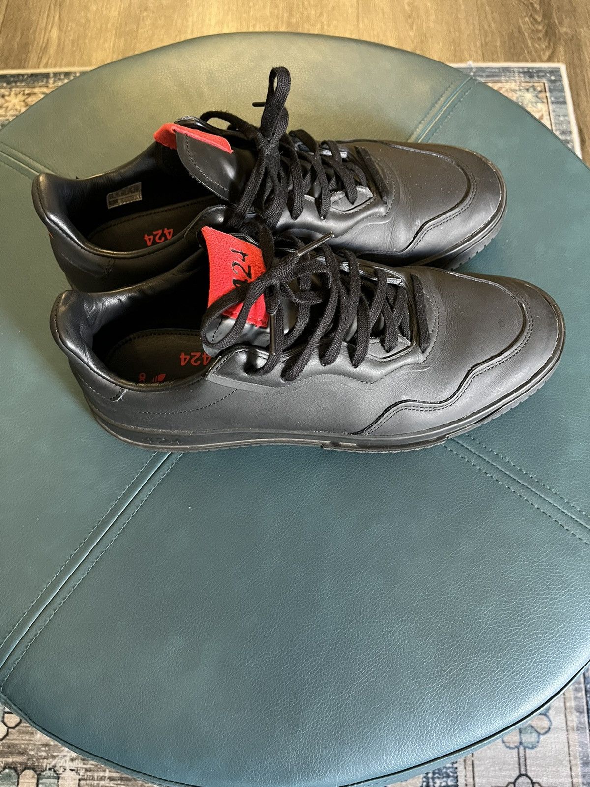 image of 424 On Fairfax x Adidas Sc Premiere Shoes in Black, Men's (Size 12)