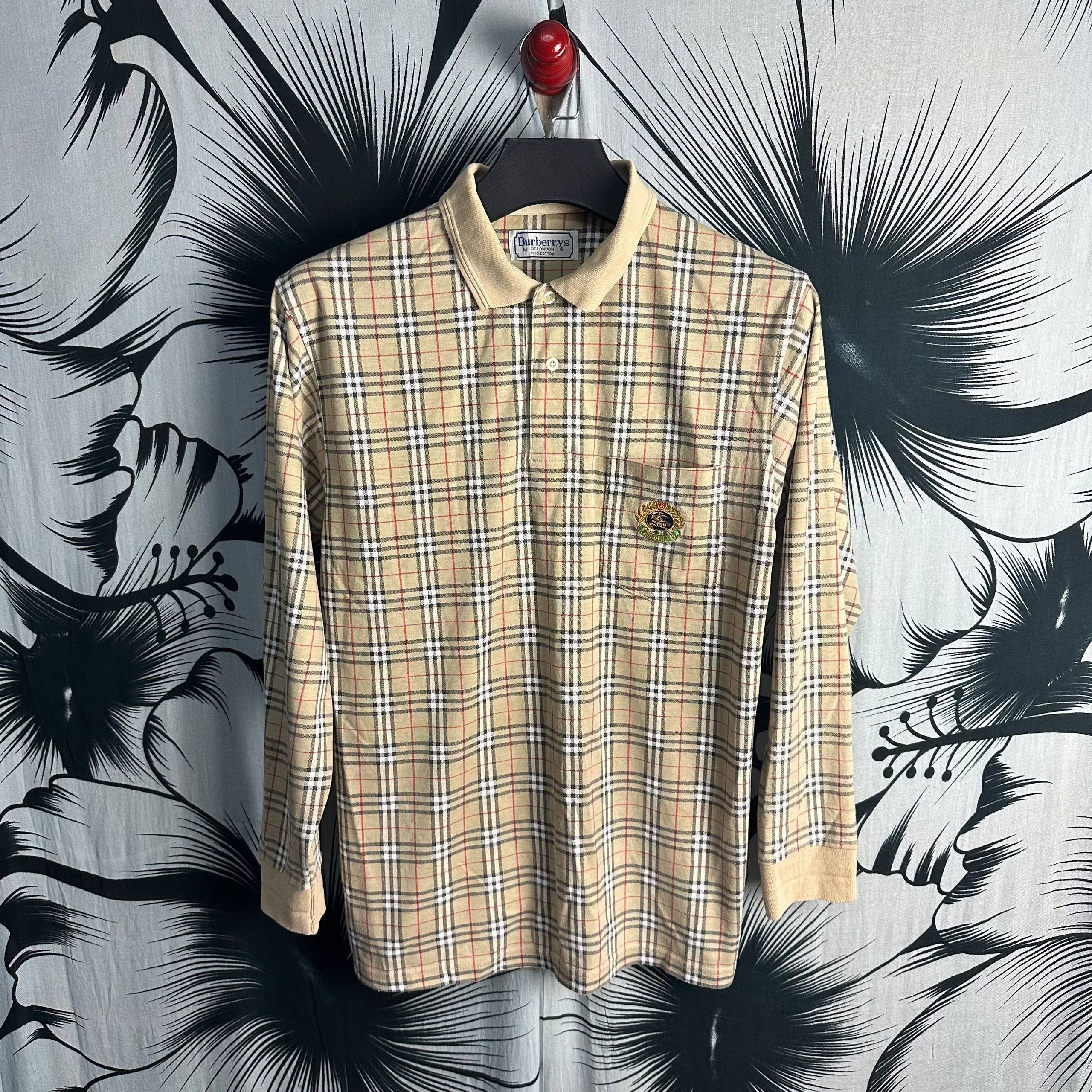 Burberry Vintage Burberry Nova Check Polo Shirt Size US L / EU 52-54 / 3 - 1 Thumbnail