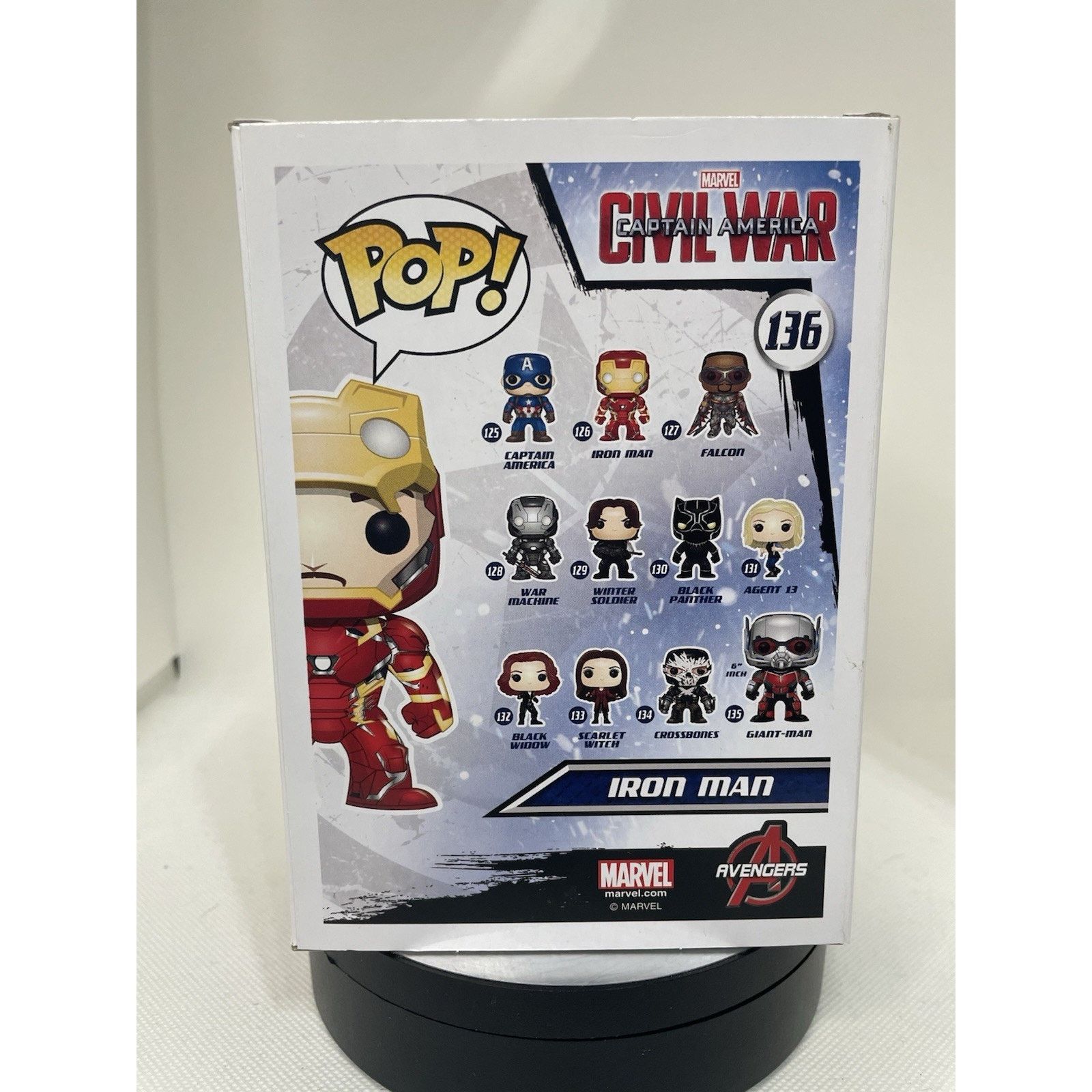 Marvel Comics Funko Pop! Iron Man (Unmasked) - Hot Topic (Exclusive) #136 Size ONE SIZE - 6 Thumbnail