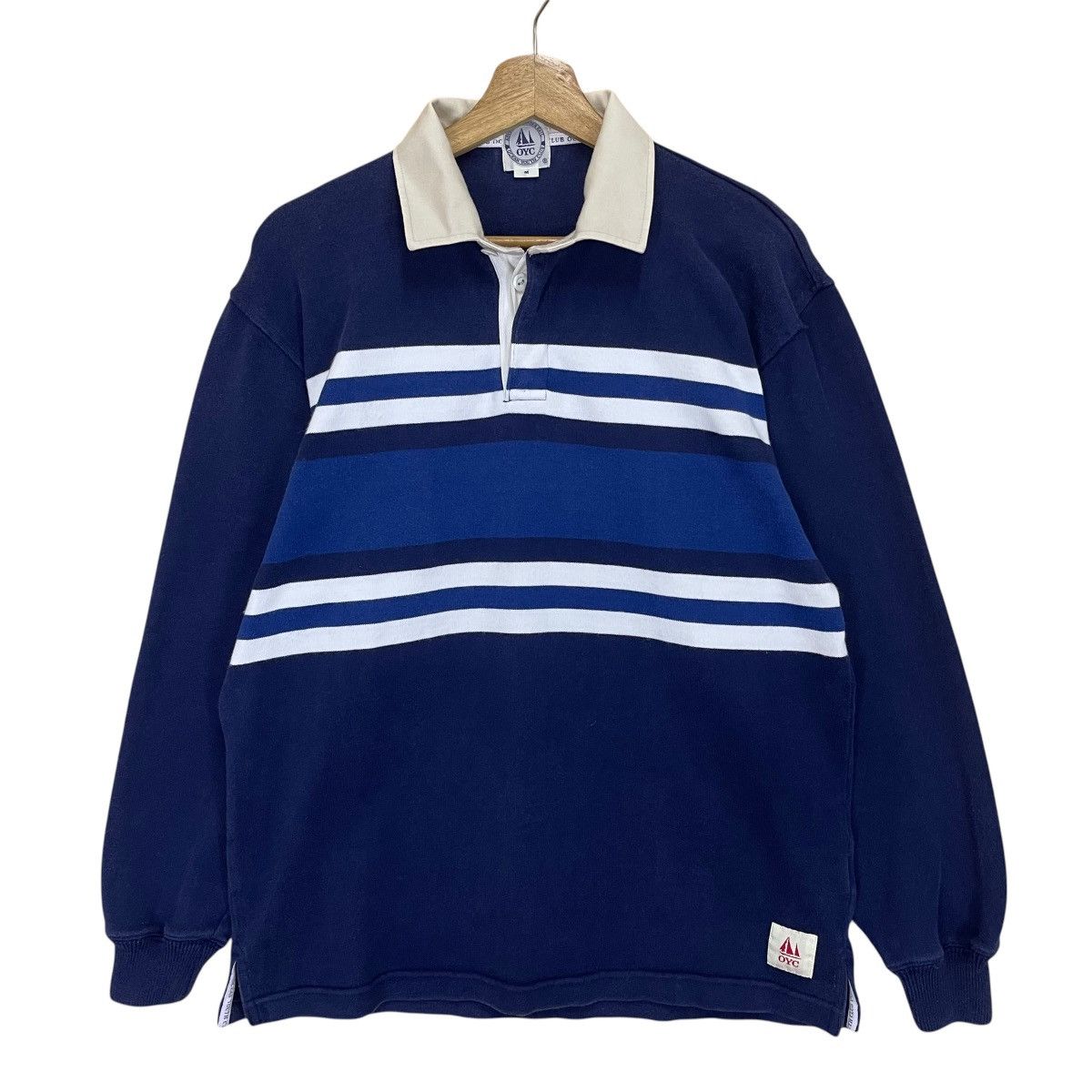 Rugby Ralph Lauren Vintage 90s Ocean Youth Club Polo Rugby Shirts Size M Size US L / EU 52-54 / 3 - 1 Thumbnail