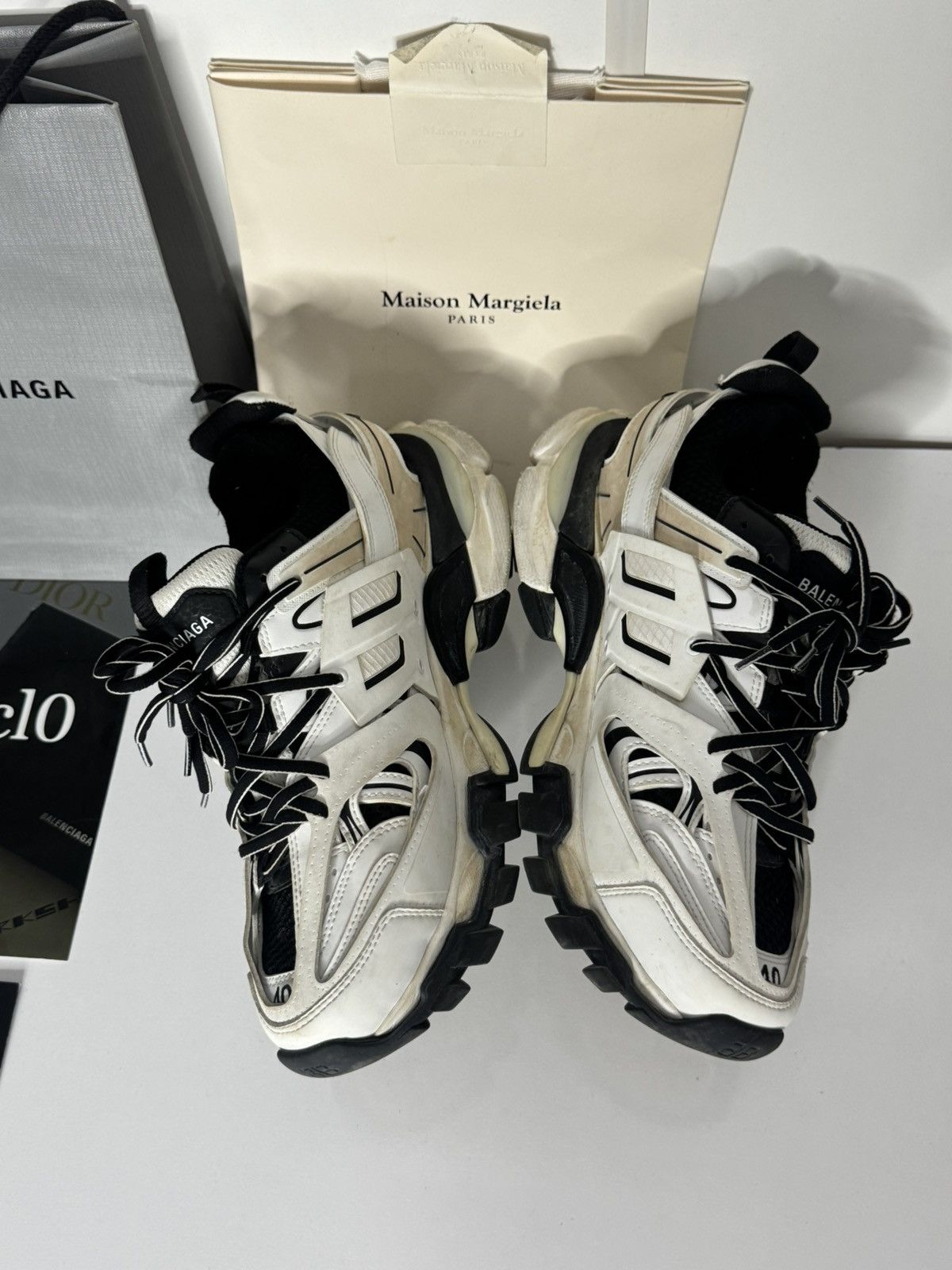 Balenciaga ✅ Balenciaga Track 1 White Black Low 40 Size US 7.5 / EU 40-41 - 4 Thumbnail