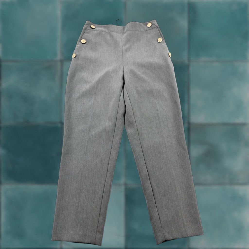 Zara ZARA Pants Women L Gray Dress Work Trouser Bootcut Ankle 26 in Inseam Mens? No—Women Size 36" / US 14 / IT 50 - 1 Thumbnail