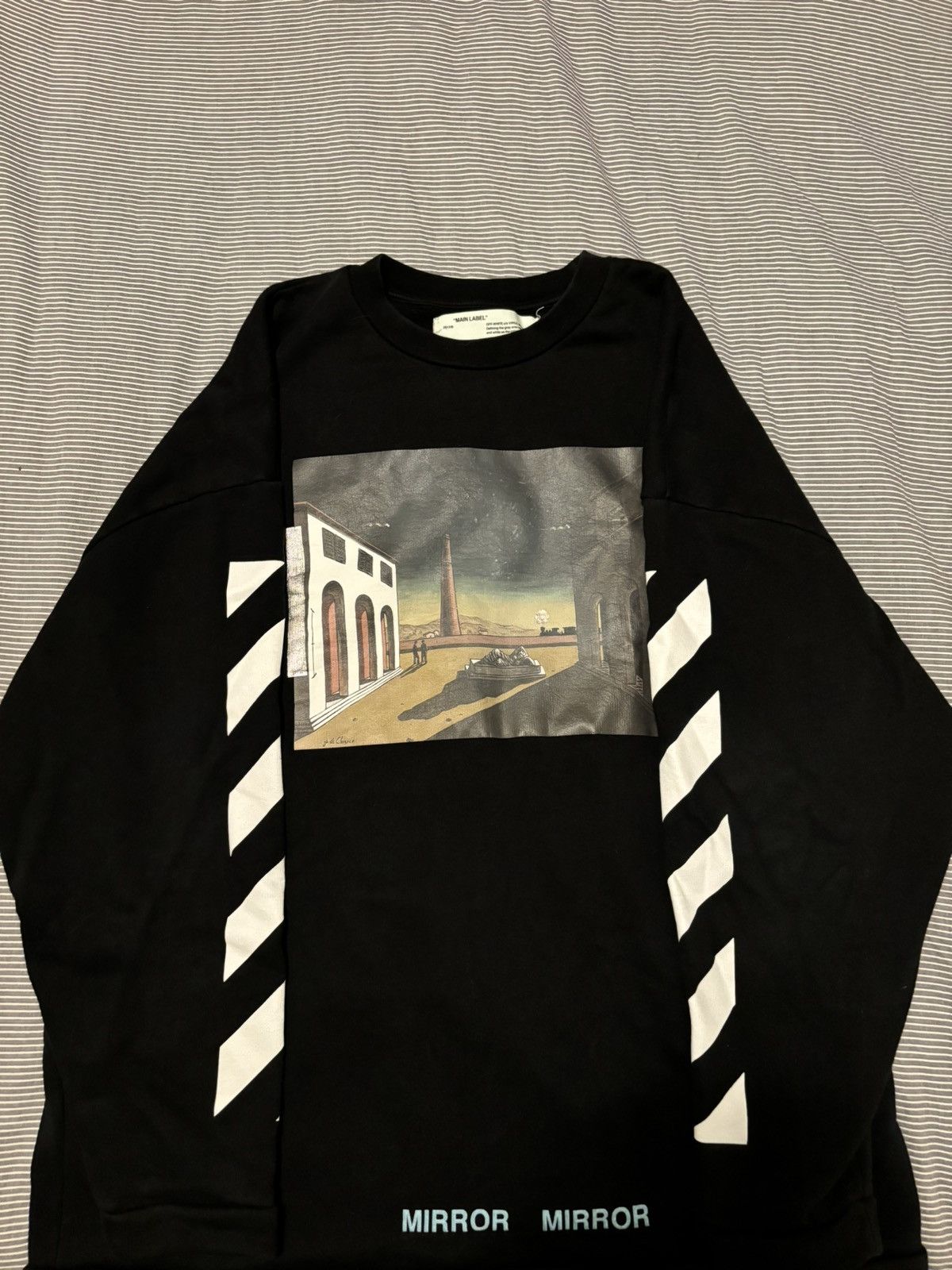 image of Off White Off-White Chirico Mirror Mirror Sweatshirt in Black, Men's (Size Large)