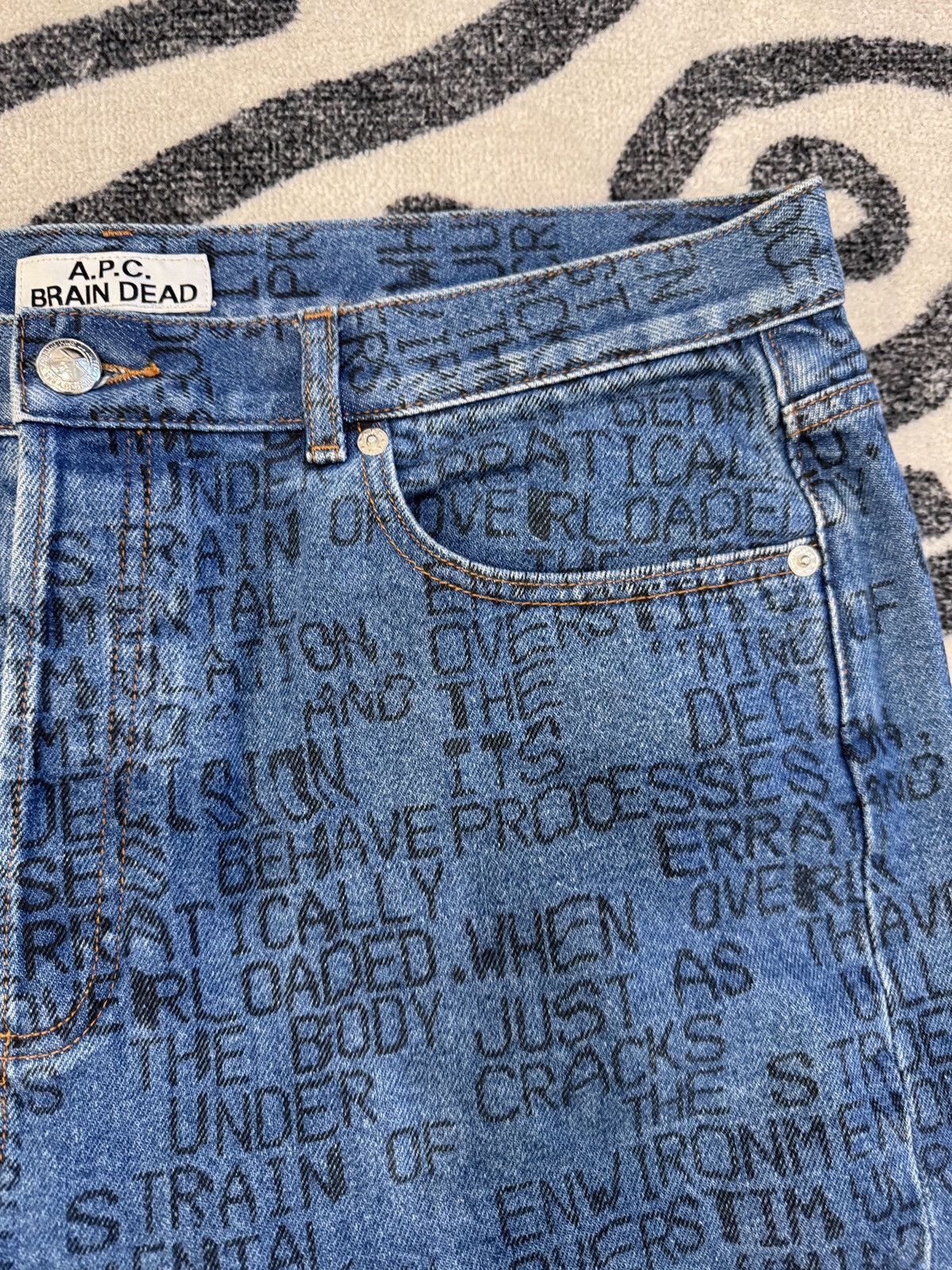 A.P.C. × Brain Dead A.P.C. Brain Dead Printed Washed Jeans Size 34 Size US 34 / EU 50 - 5 Thumbnail