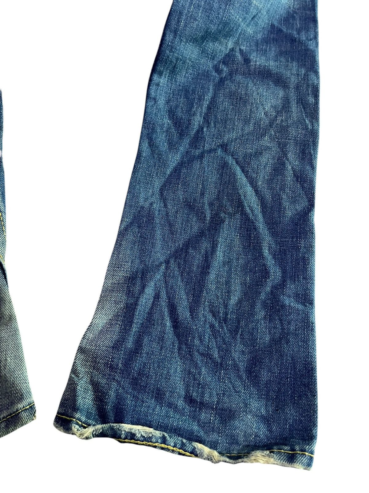 If Six Was Nine × Japanese Brand 🇯🇵 FLARE Y2K RODEO CROWNS DISTRESSED DENIM Size 31" - 9 Thumbnail