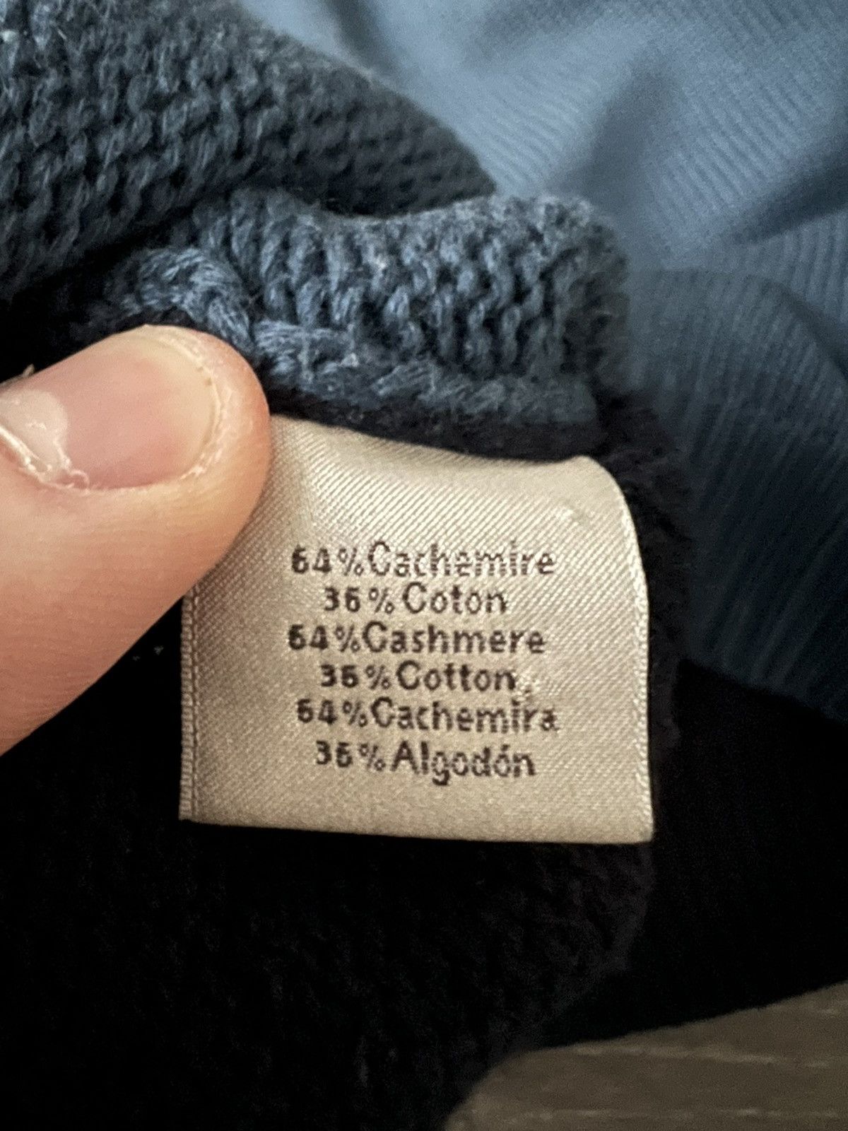 Hermes Cashmere Crewneck Sweater Blue Colorblock Size US XXL / EU 58 / 5 - 5 Thumbnail