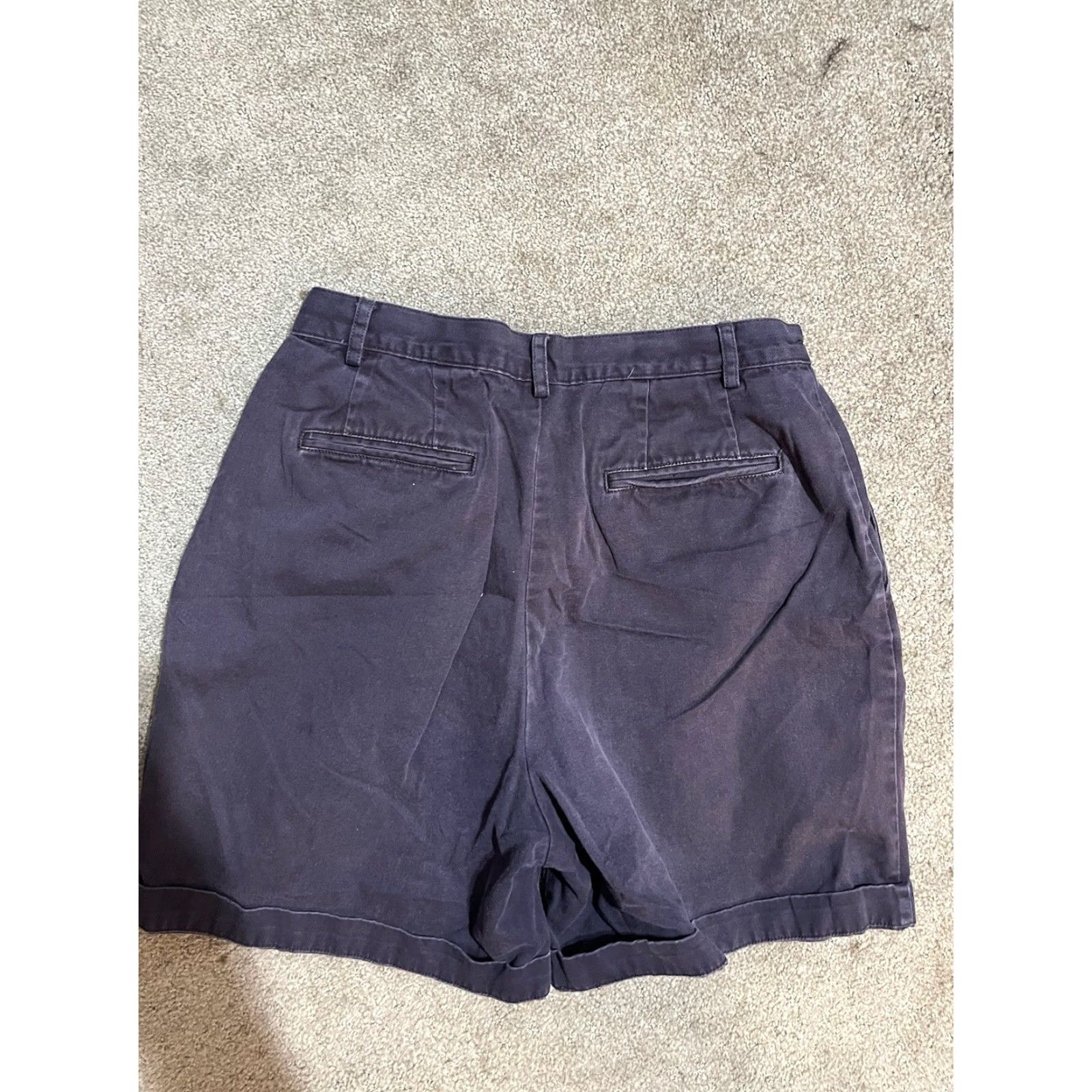 Lands' End Lands' End Women’s Size 4 Navy Blue Stretch Chino Shorts - Blue, Chino, Women, 4, Stretch, Regular, Pre-owned Size 27" / US 4 / IT 40 - 2 Thumbnail