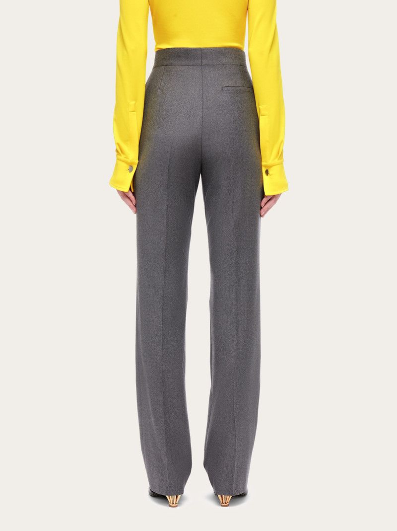 Salvatore Ferragamo o1s1rm0126 High Waist Pant in Grey Size 26" / US 2 / IT 38 - 4 Thumbnail
