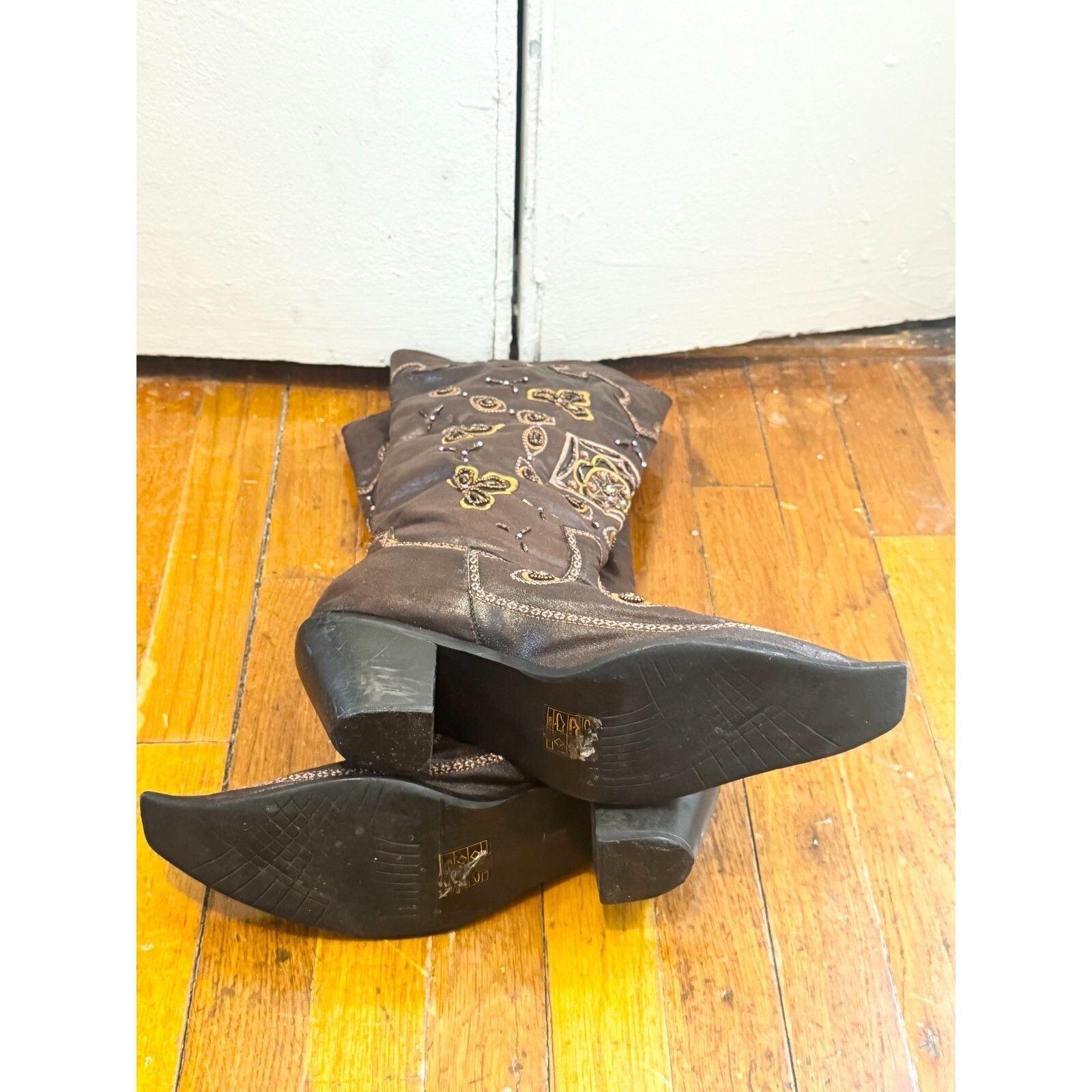 Vintage Vintage embellished beaded embroidered cowboy boots size 41 Size US 10 / IT 40 - 9 Thumbnail