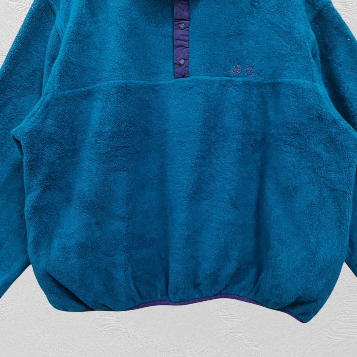 L.L. Bean Vintage 90s LL Bean Fleece sweater half zipper Size US L / EU 52-54 / 3 - 3 Thumbnail