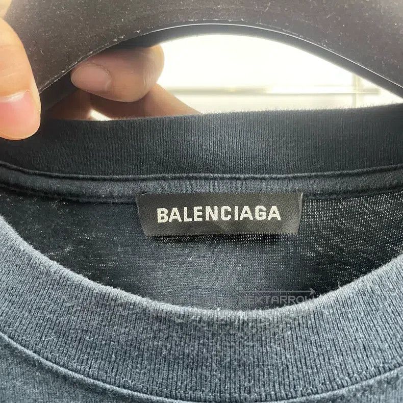 Balenciaga Balenciaga Dark Blue Short Sleeve with Back Logo Size US S / EU 44-46 / 1 - 3 Thumbnail