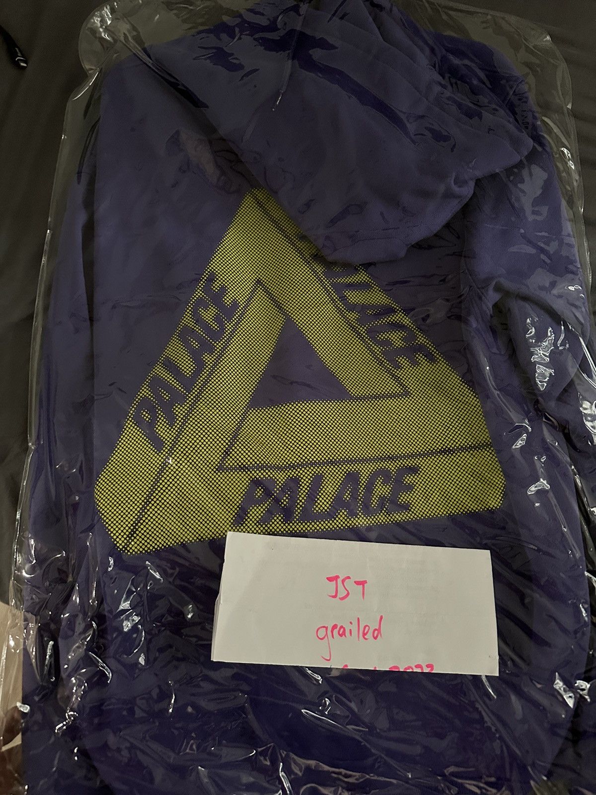 image of Xl Size Palace Skateboard Grippy Triferg Hoodie in Blue, Men's