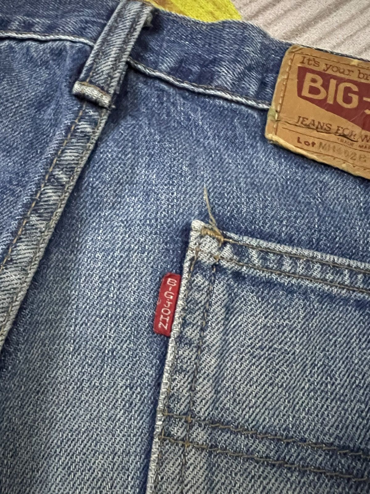 Japanese Brand 💥Flare💥Vintage Big John Bush Pants Bell Bottom Distress Jean Size US 29 - 21 Thumbnail