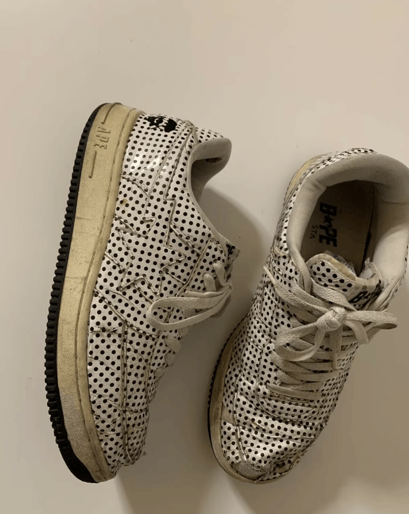 Bape × Kaws Bape x Kaws Vintage Bapesta AF1 Polka Dot Chompers FS-029 Size US 10.5 / EU 43-44 - 1 Thumbnail