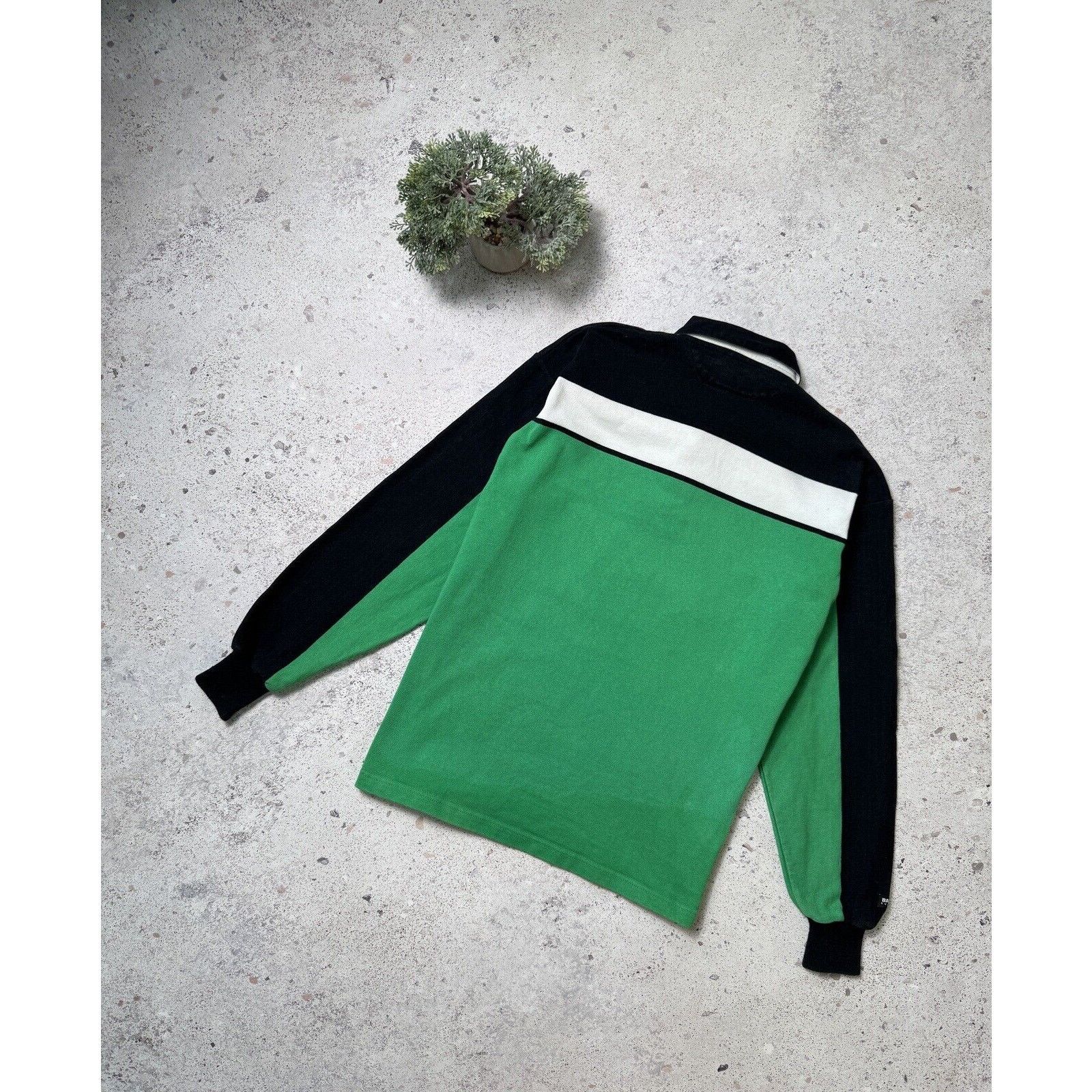 ウェア USED BARBARIAN RAGUBY WEAR BARBARIAN RUGBY WEAR Rugby Shirt Men's Black Yellow Striped