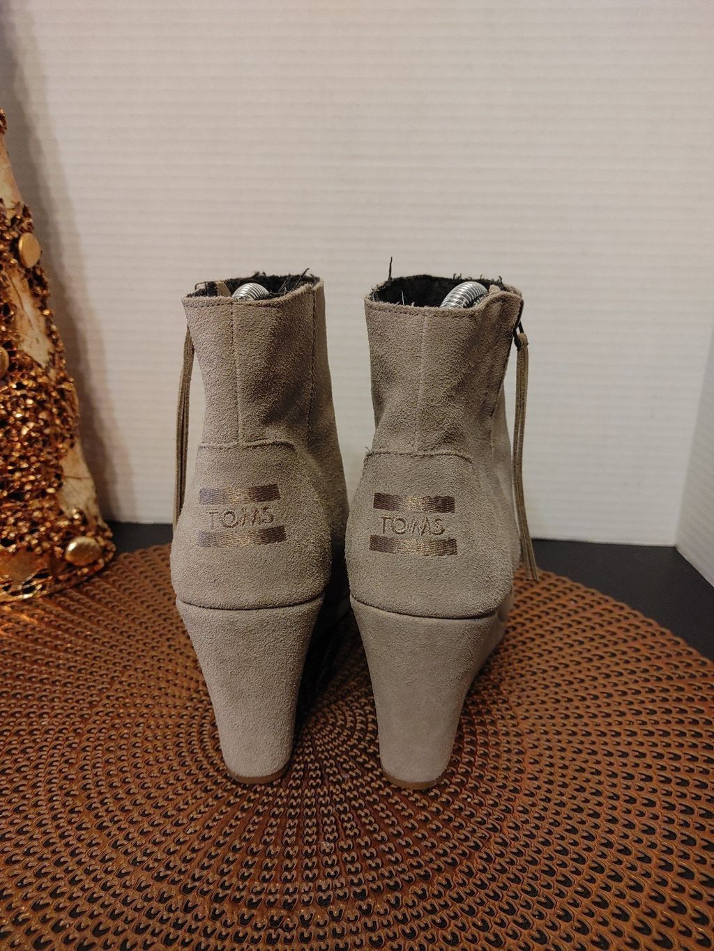 Toms TOMS Sadie Suede Wedge Booties Size 6 Size US 6 / IT 36 - 4 Thumbnail