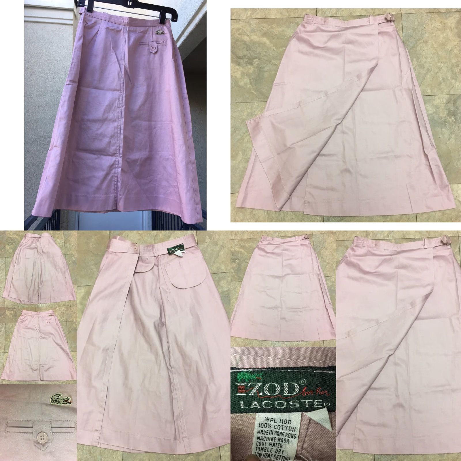 Lacoste Izod Lacoste For Her High Waist Skirt Crocodile Allogator Logo Sz 8 25 in Waist Pink 1980s Vintage Womens Skirt Lacoste Size 30" / US 8 / IT 44 - 8 Thumbnail