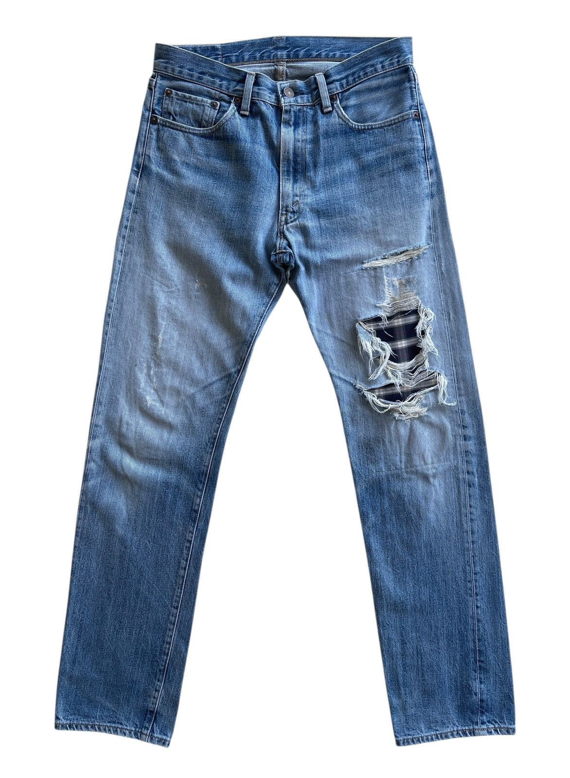 Levi's Vintage Clothing Vintage Levis Ripped Distressed Denim Size US 30 / EU 46 - 1 Thumbnail