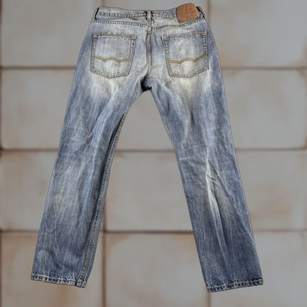 American Eagle Outfitters VINTAGE American Eagle Jeans Slim Straight Distressed Blue 30x30 Mens 90s Rock USA Grunge Style Jeans Size US 30 / EU 46 - 1 Thumbnail