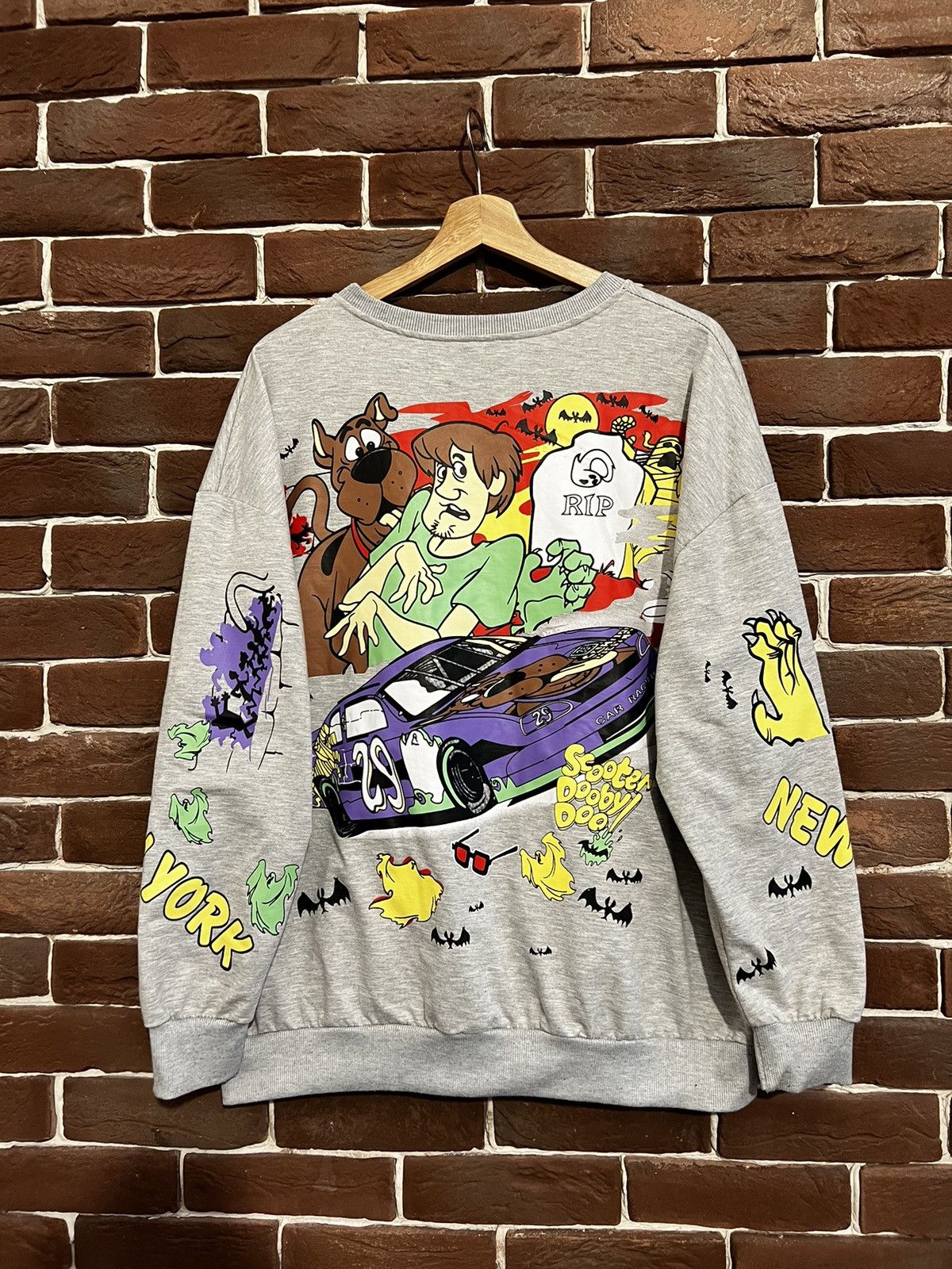 Cartoon Network Vintage Cartoon Network Scooter Scooby Doo NASCAR Sweatshirt Size US XL / EU 56 / 4 - 2 Thumbnail