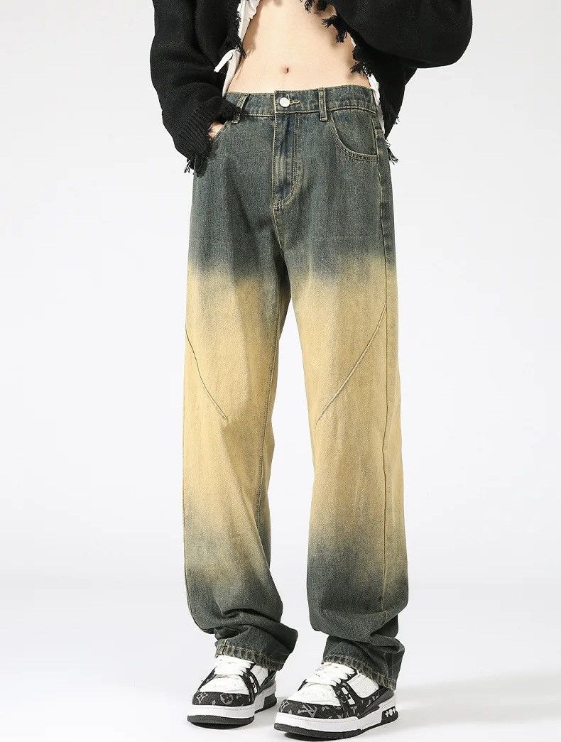 Japanese Brand × Vintage Streetwear Gradient Washed Jeans Trousers Size US 36 / EU 52 - 2 Thumbnail