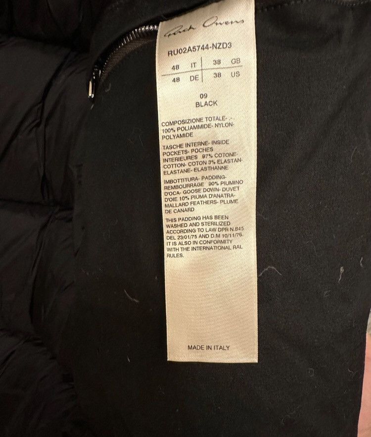Rick Owens Rick Owens 21AW show off scarf down jacket Size US M / EU 48-50 / 2 - 4 Thumbnail