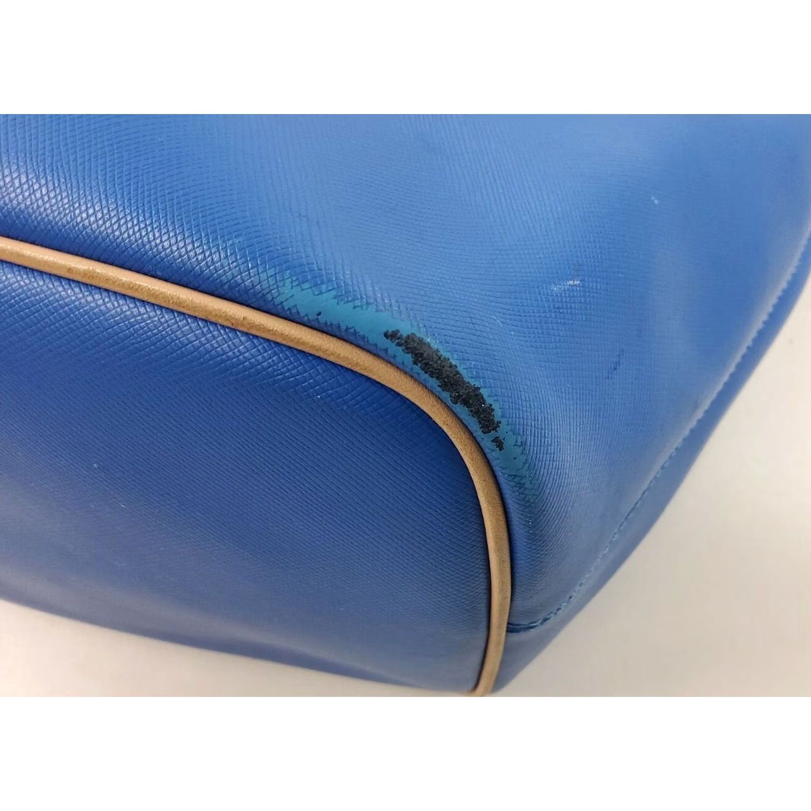 Coach Coach Crossgrain Leather Tote Large Handbag Purse Blue Women Size ONE SIZE - 5 Thumbnail