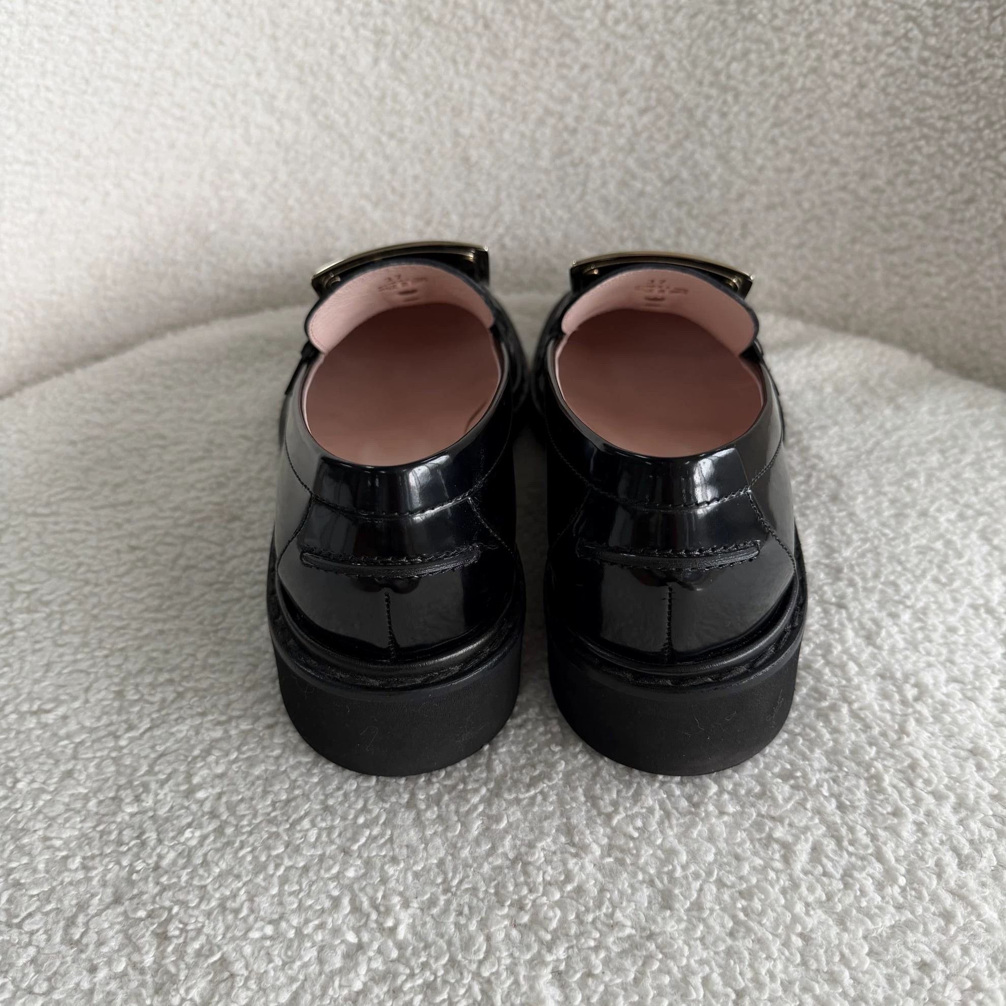 Roberto Cavalli Roger Vivier Black Loafer 37 8144 Size US 6.5 / IT 36.5 - 4 Thumbnail