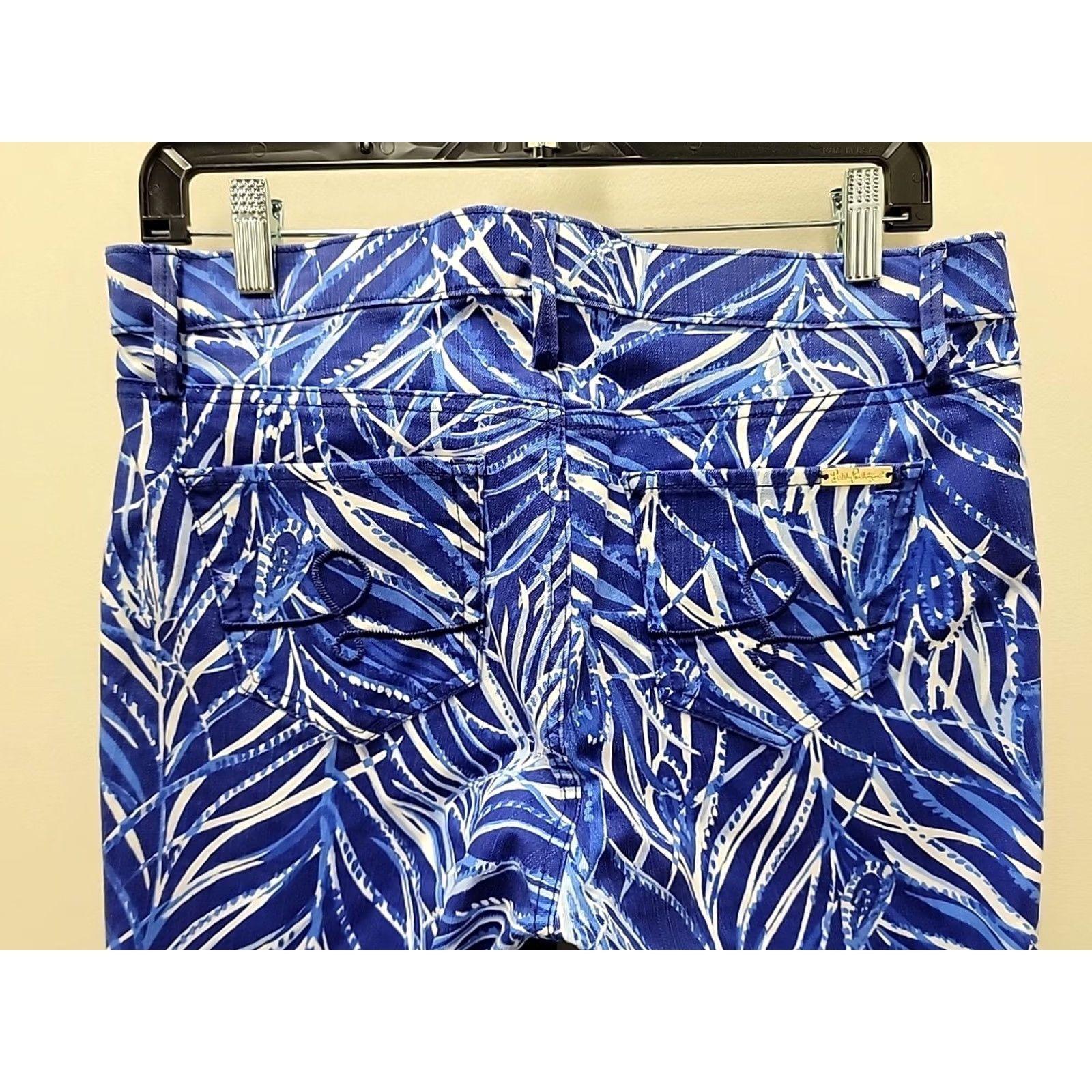 Lilly Pulitzer NWT Lilly Pulitzer Skinny Crop Pants Womens 10 Twilight Blue Size 32" / US 10 / IT 46 - 7 Thumbnail