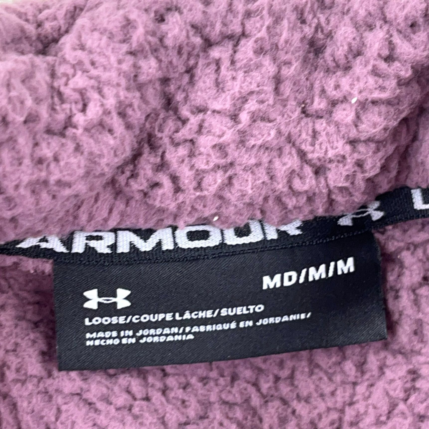 Under Armour Under Armour Sweater Women M Purple Pullover Quarter Zip Deep Pile Sherpa Shirt Size M / US 6-8 / IT 42-44 - 3 Thumbnail