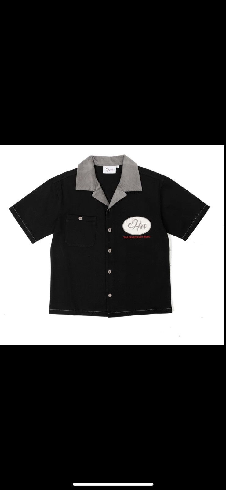 Hypebeast Women’s BLACK LUX "Hér" WORKSHIRT Size Small Size S / US 4 / IT 40 - 5 Thumbnail