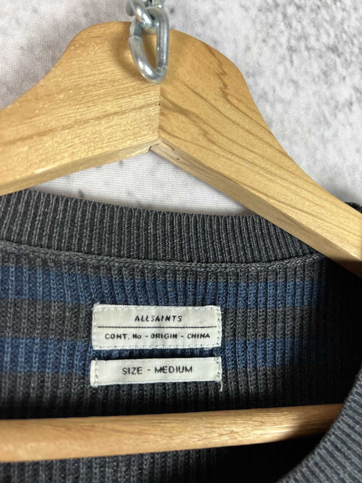 Allsaints AllSaints Men’s Classic Cotton Knit Blank Heavy Sweater Size US M / EU 48-50 / 2 - 3 Thumbnail