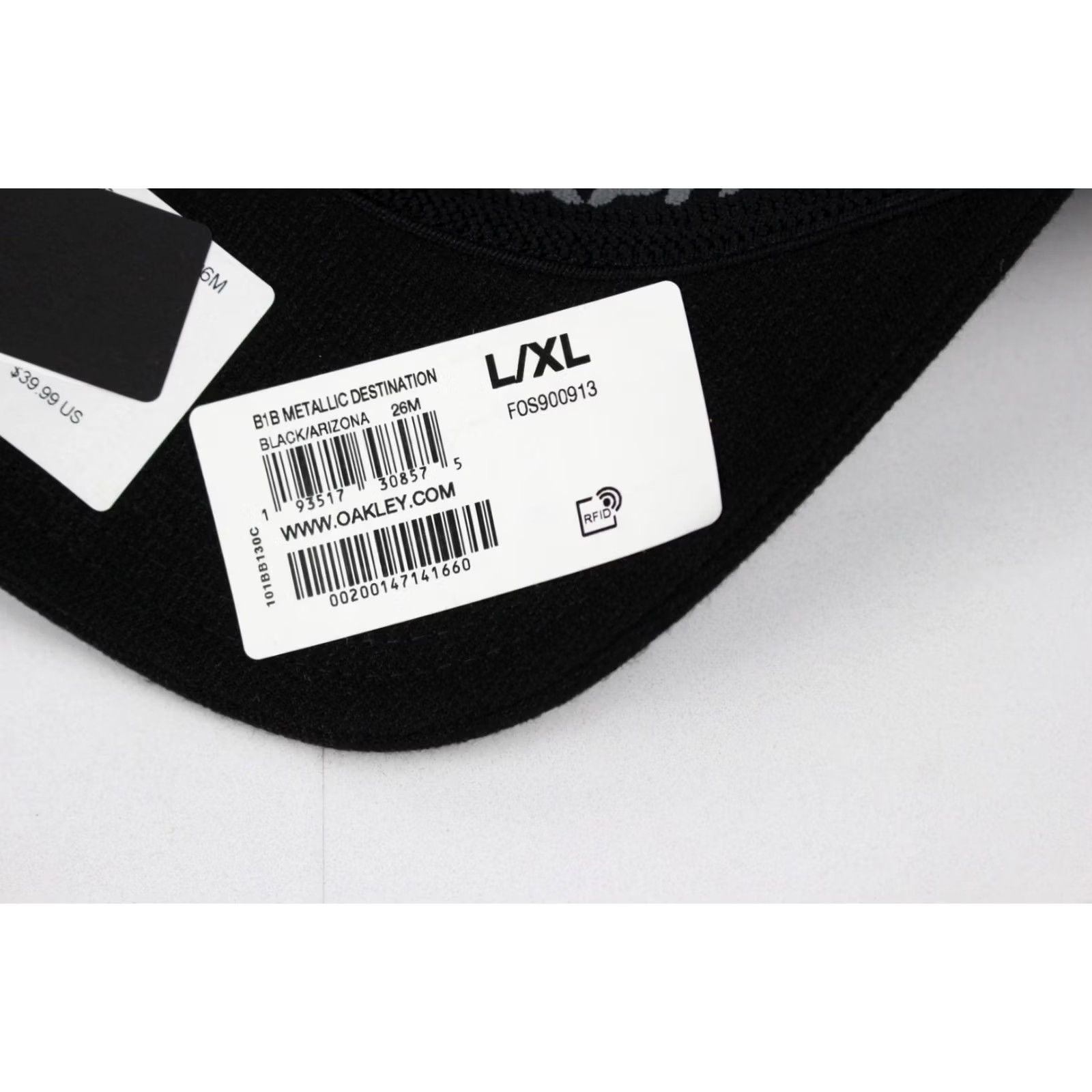 Oakley Oakley Men’s Arizona B1B Metallic Destination Hat Cap L/XL Black Baseball Cap Breathable Stretch Flexfit Standard Adult Mens Size ONE SIZE - 4 Thumbnail