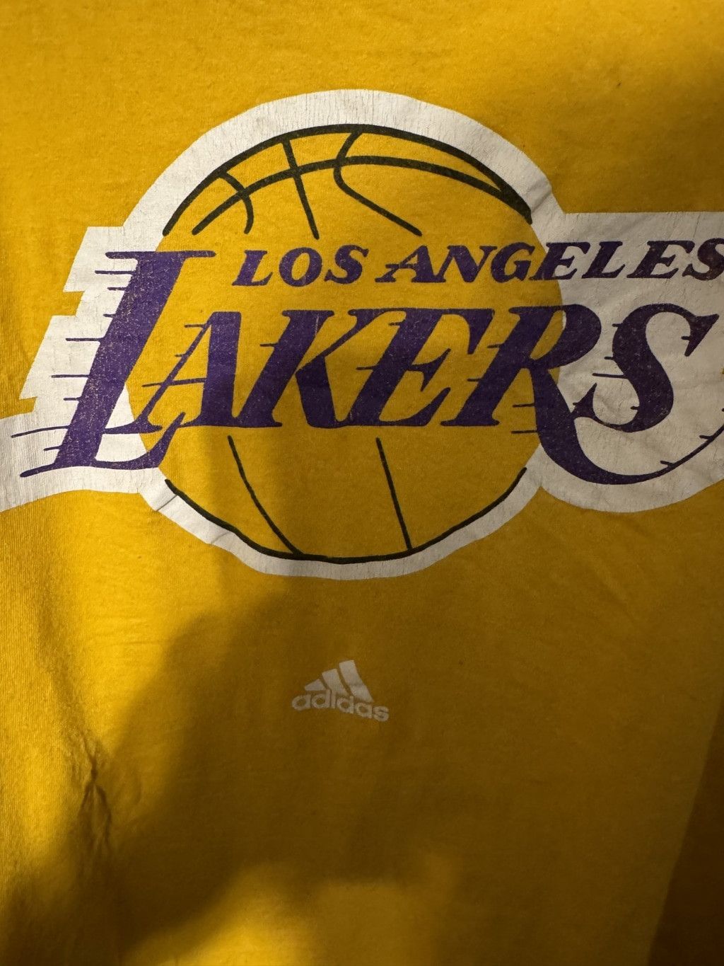 Adidas Los Angeles Lakers Adidas Men Size L Yellow S/S T-Shirt Size US L / EU 52-54 / 3 - 5 Thumbnail